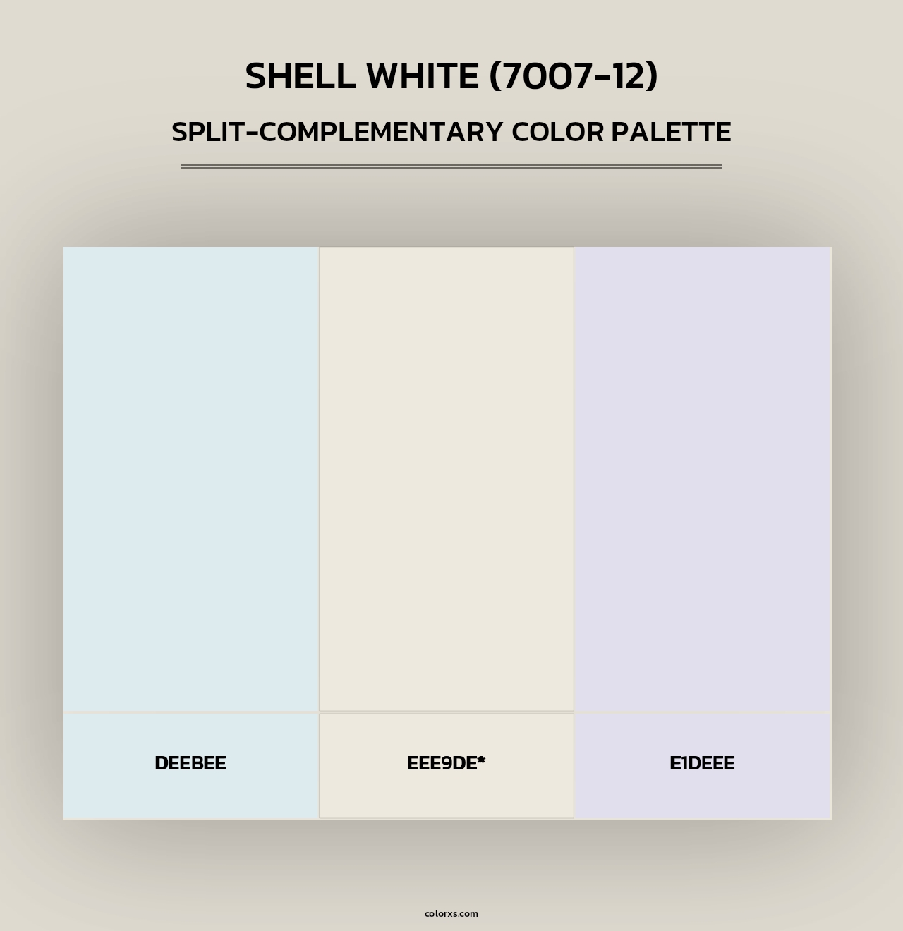 Shell White (7007-12) - Split-Complementary Color Palette