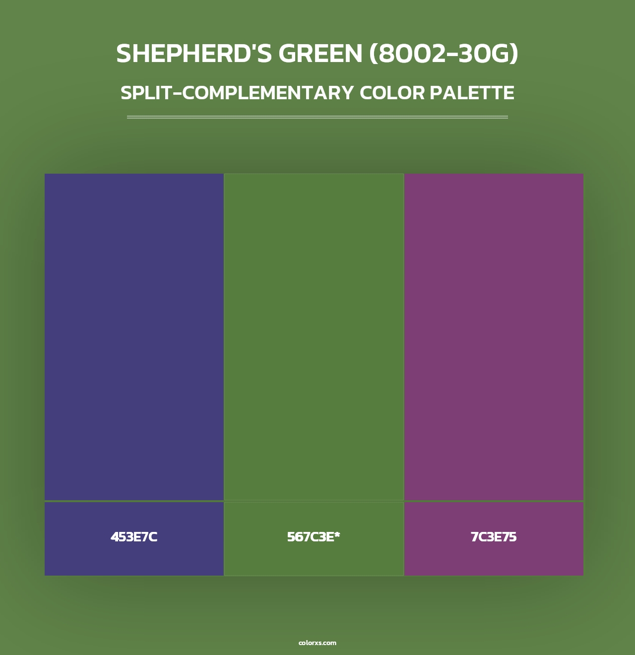 Shepherd's Green (8002-30G) - Split-Complementary Color Palette