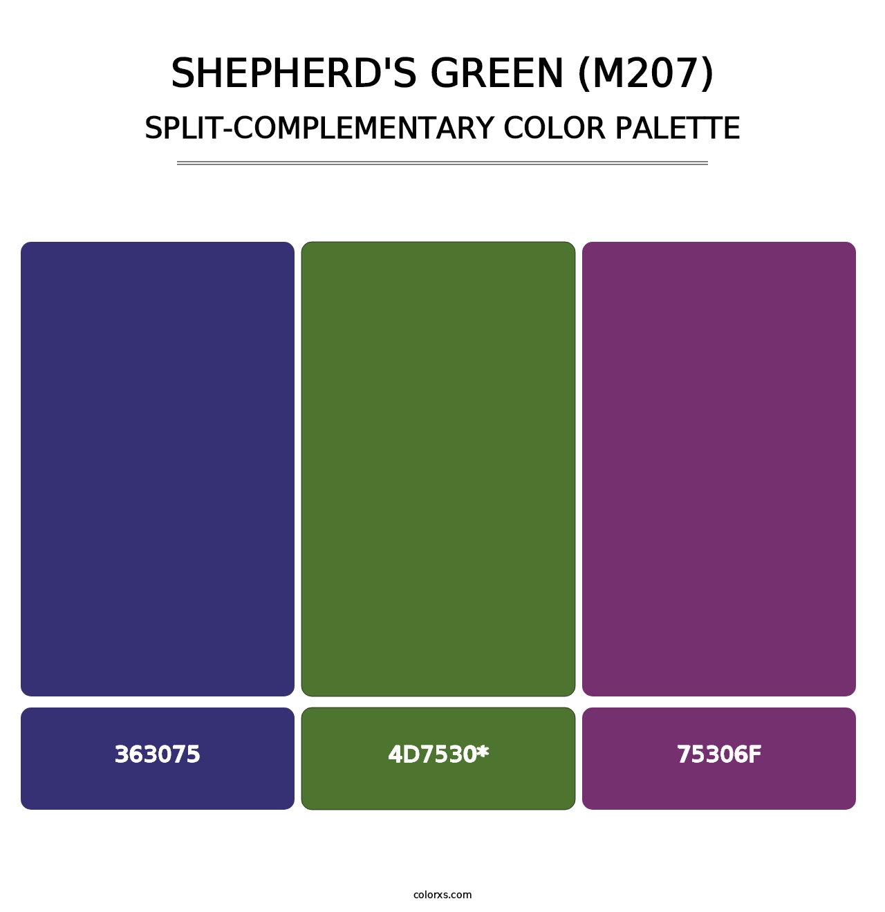 Shepherd's Green (M207) - Split-Complementary Color Palette