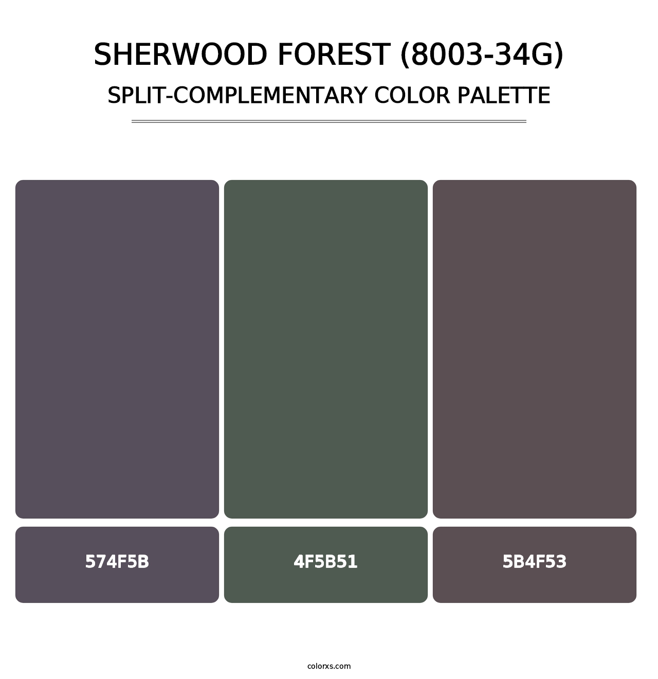 Sherwood Forest (8003-34G) - Split-Complementary Color Palette