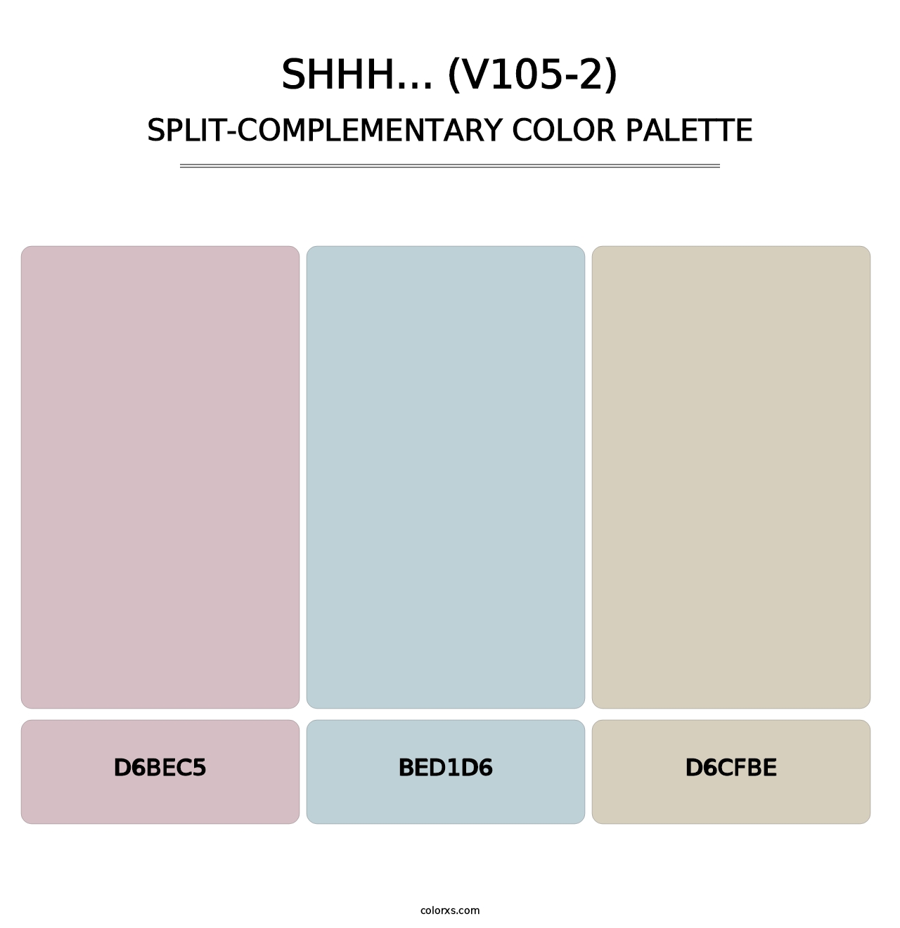 Shhh… (V105-2) - Split-Complementary Color Palette