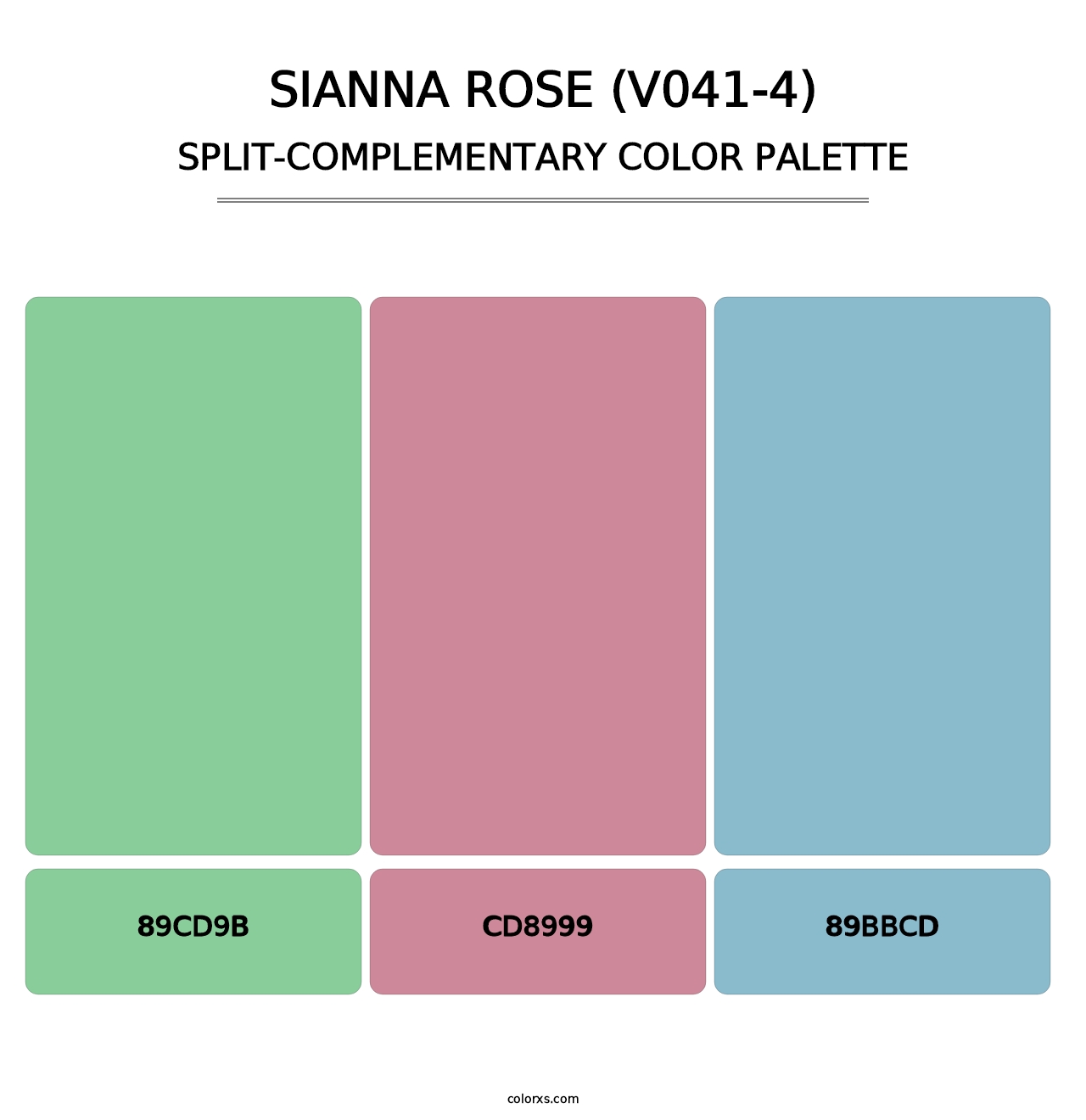 Sianna Rose (V041-4) - Split-Complementary Color Palette