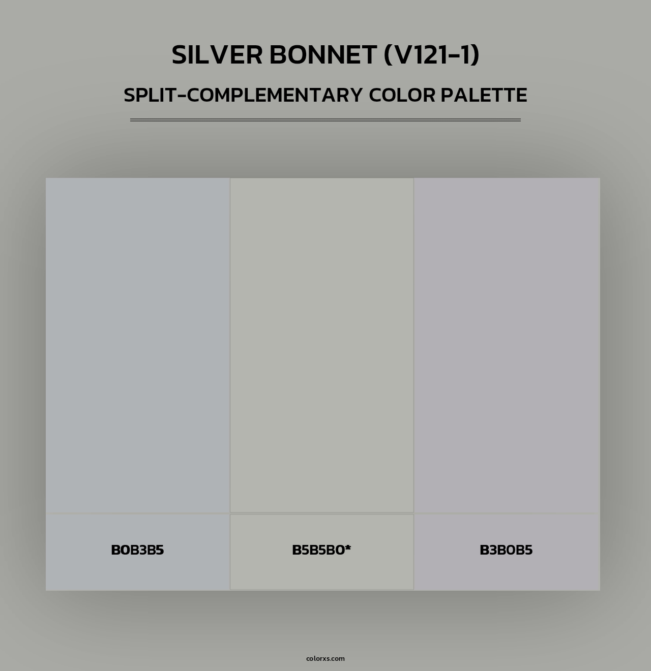 Silver Bonnet (V121-1) - Split-Complementary Color Palette