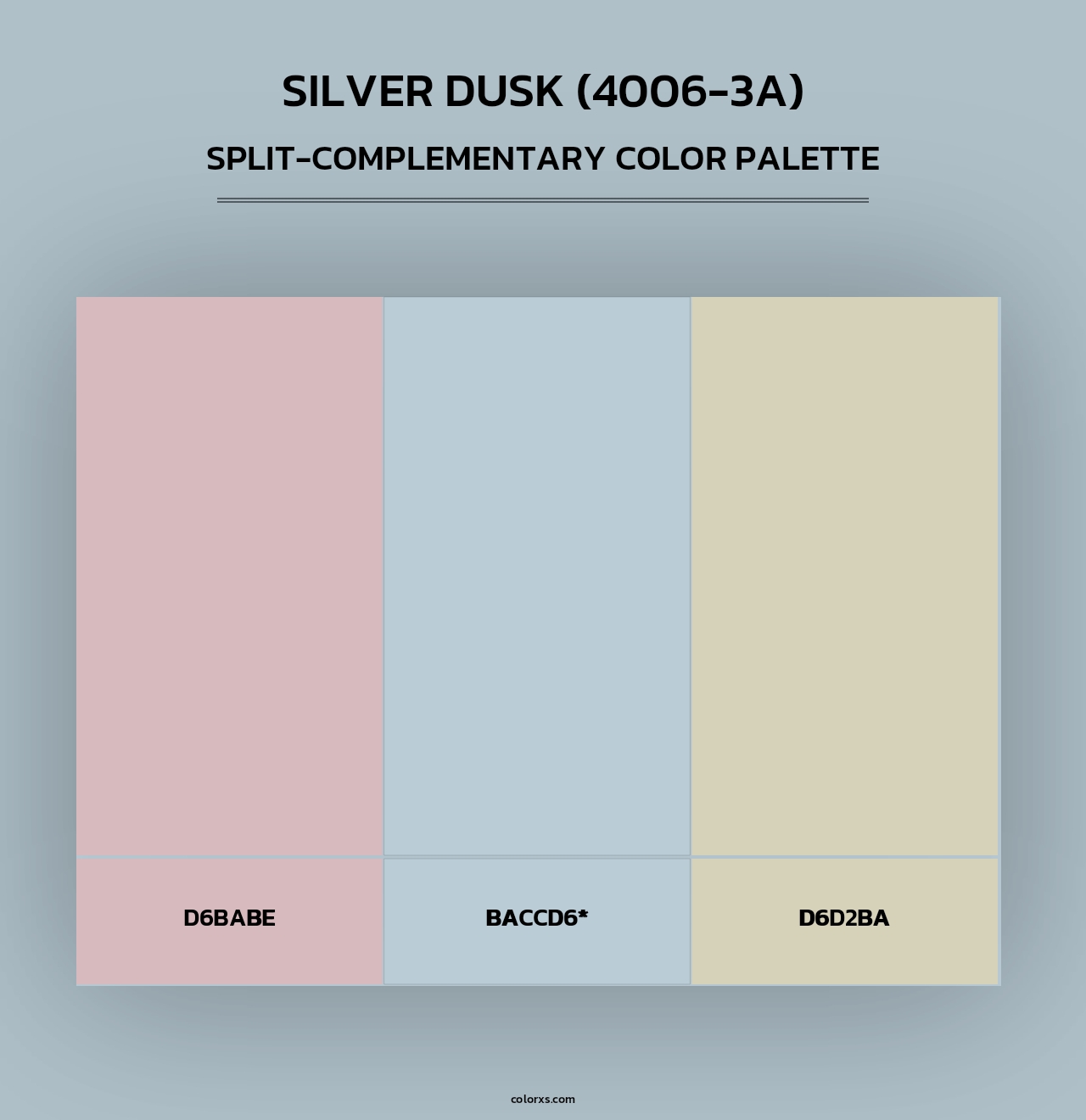 Silver Dusk (4006-3A) - Split-Complementary Color Palette