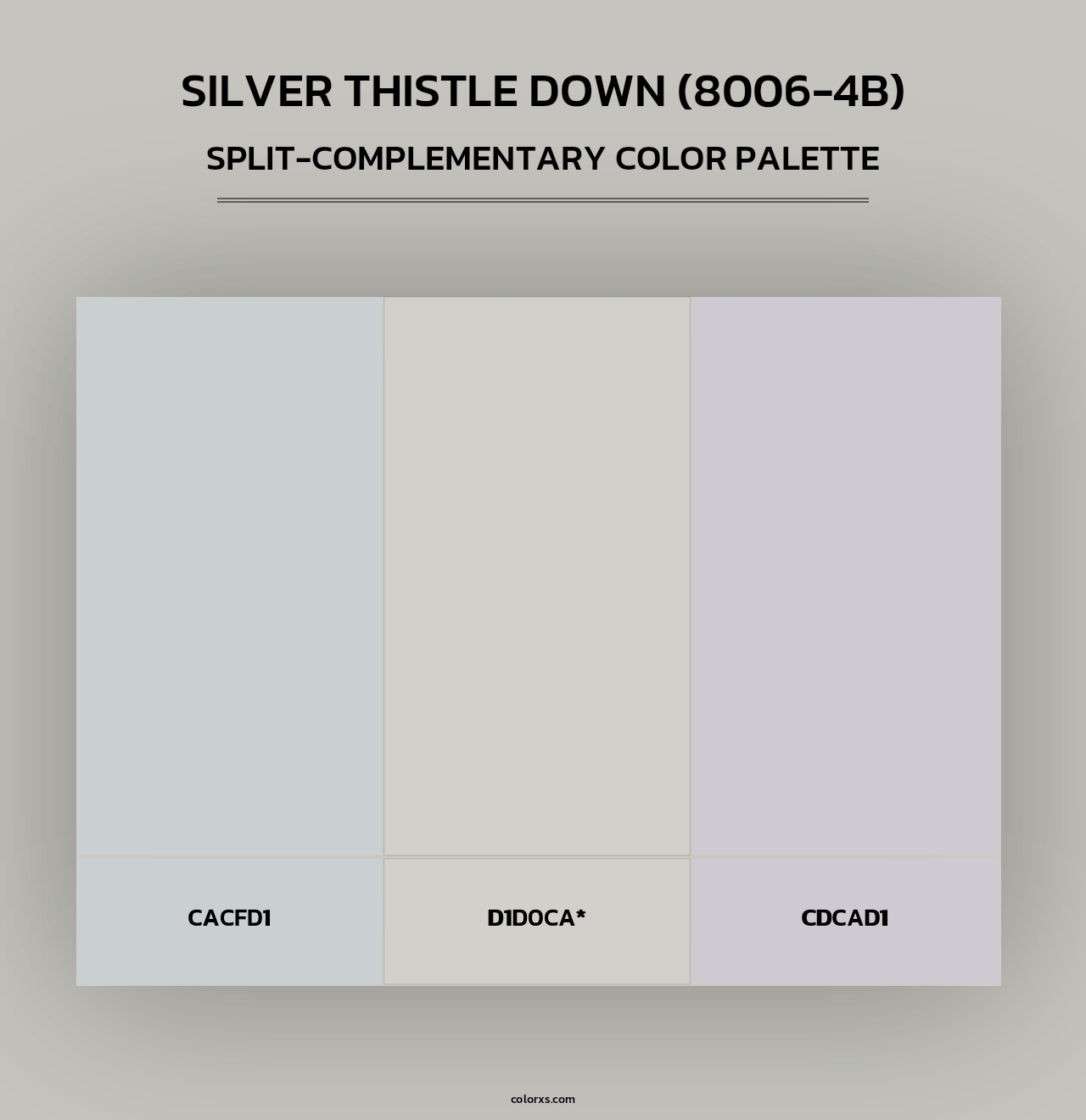 Silver Thistle Down (8006-4B) - Split-Complementary Color Palette
