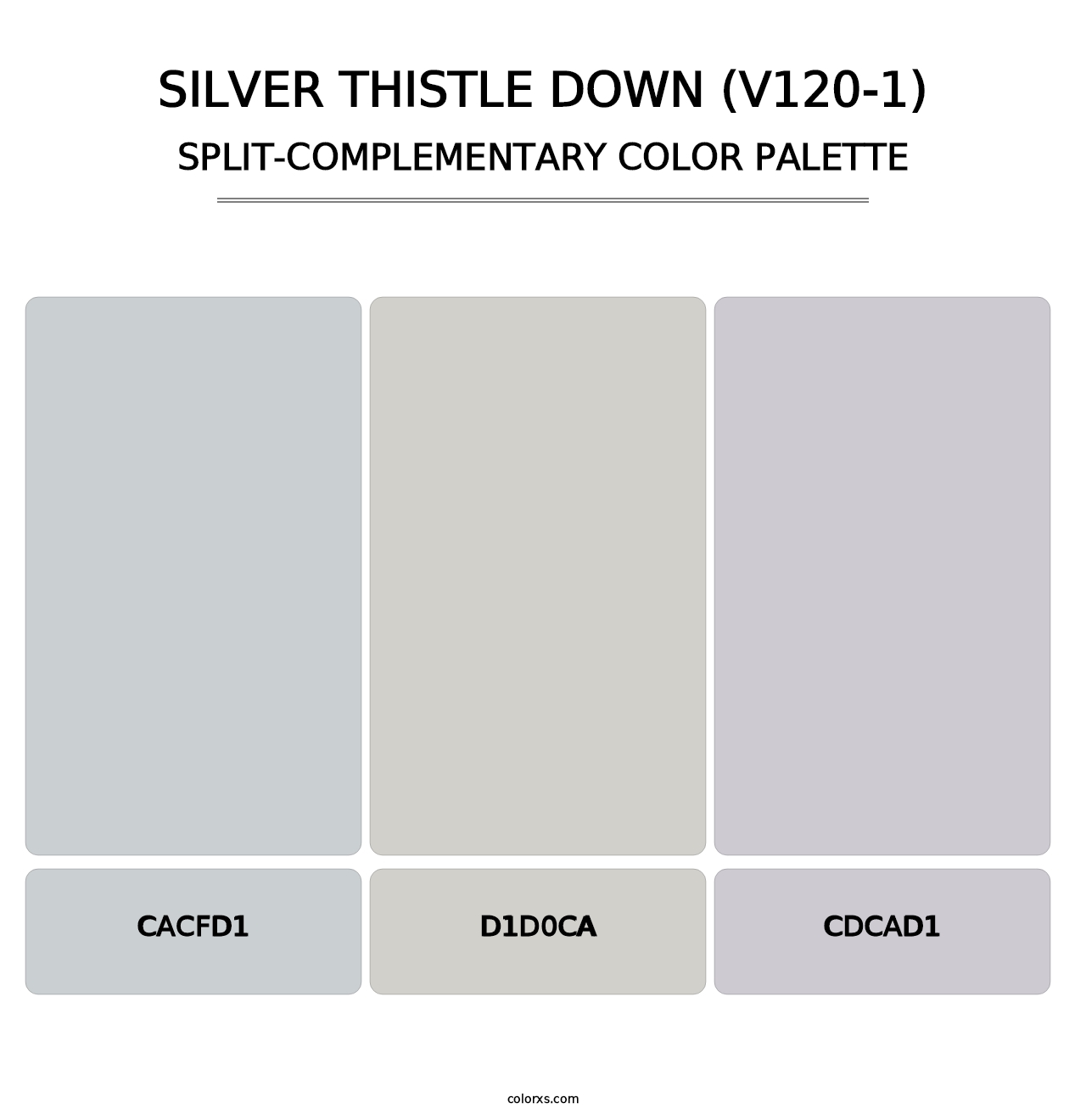 Silver Thistle Down (V120-1) - Split-Complementary Color Palette