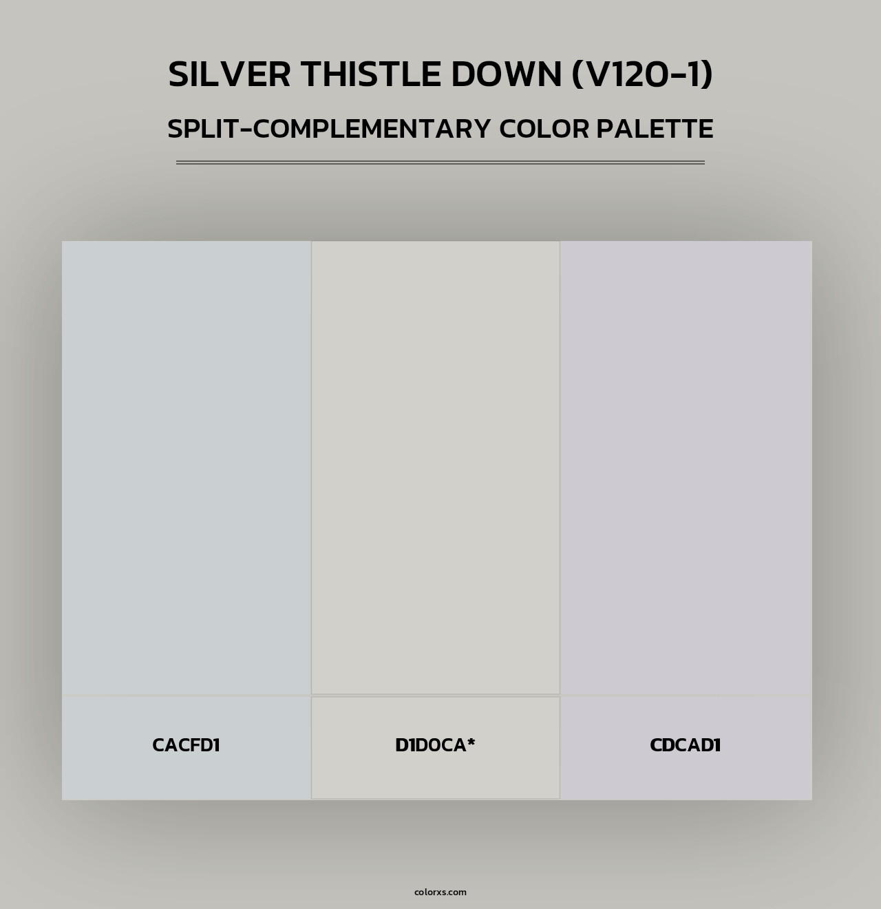 Silver Thistle Down (V120-1) - Split-Complementary Color Palette