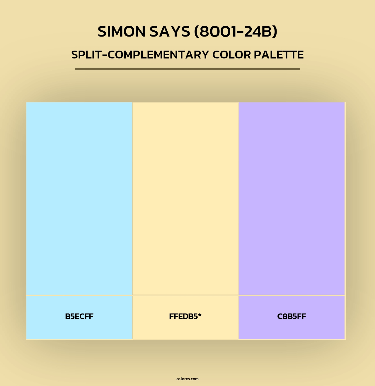 Simon Says (8001-24B) - Split-Complementary Color Palette