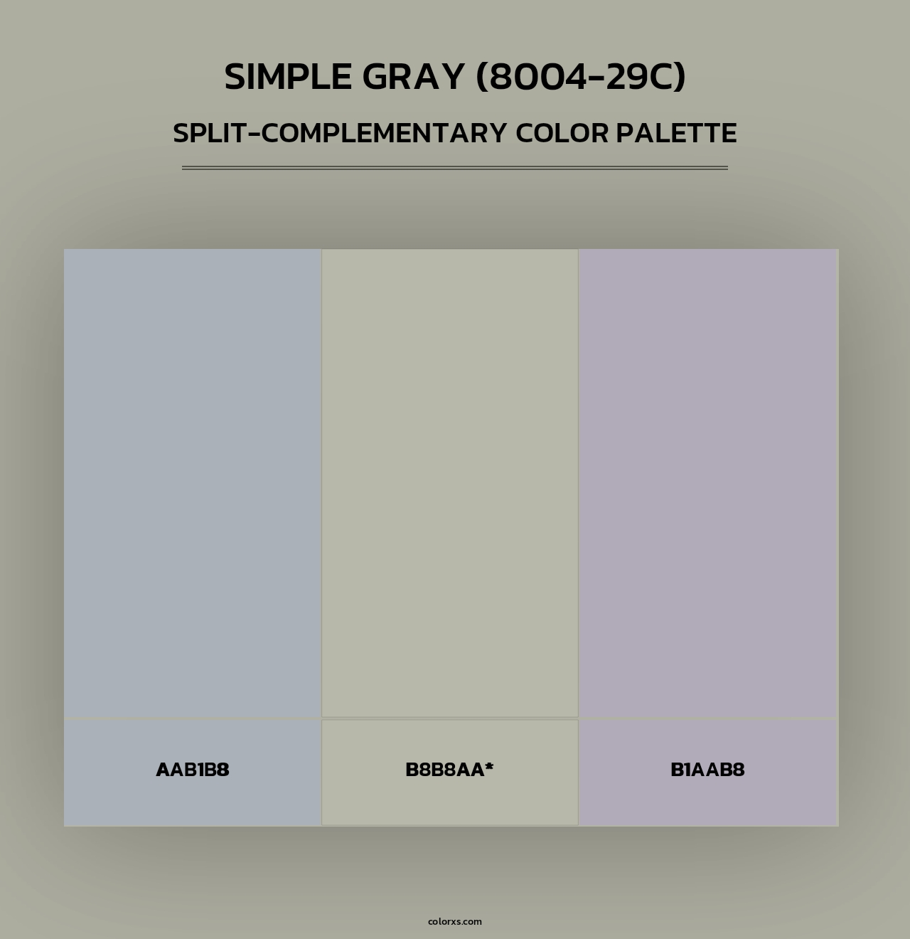 Simple Gray (8004-29C) - Split-Complementary Color Palette
