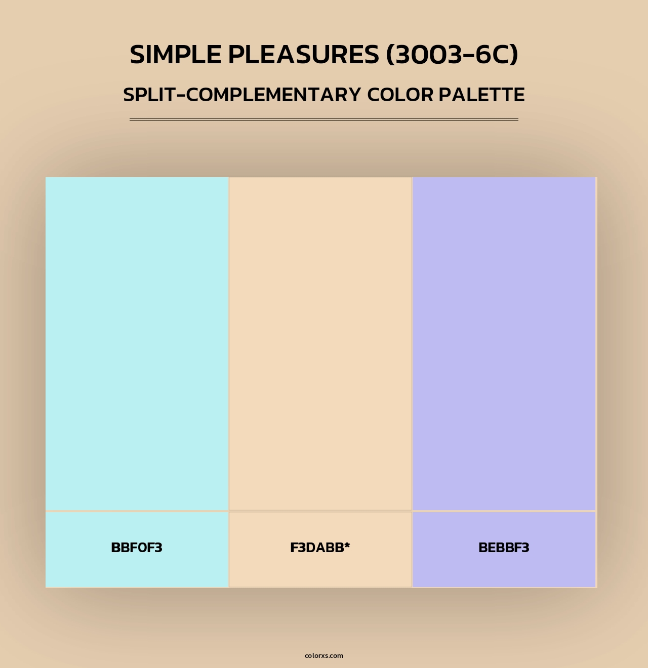 Simple Pleasures (3003-6C) - Split-Complementary Color Palette