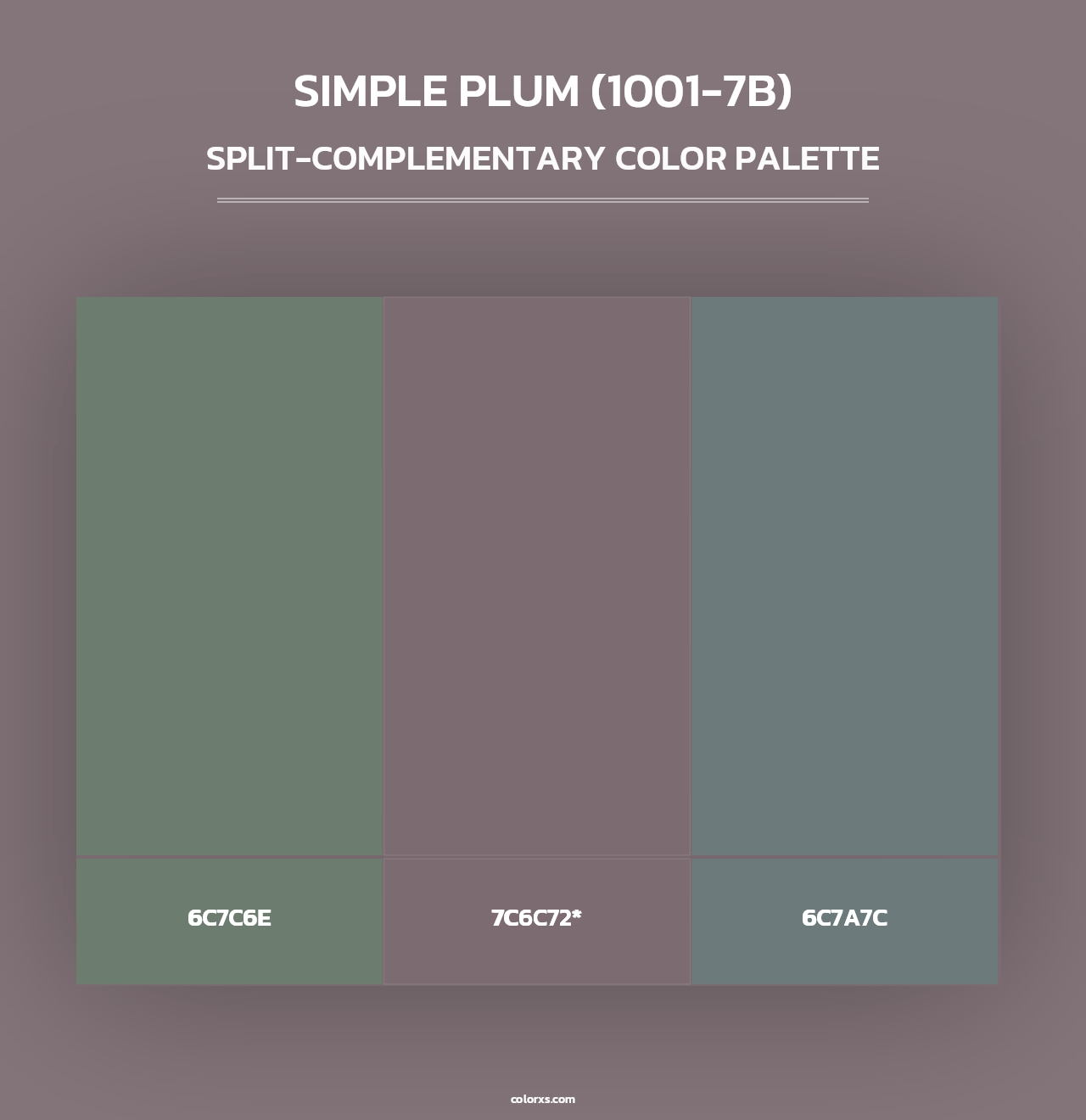 Simple Plum (1001-7B) - Split-Complementary Color Palette