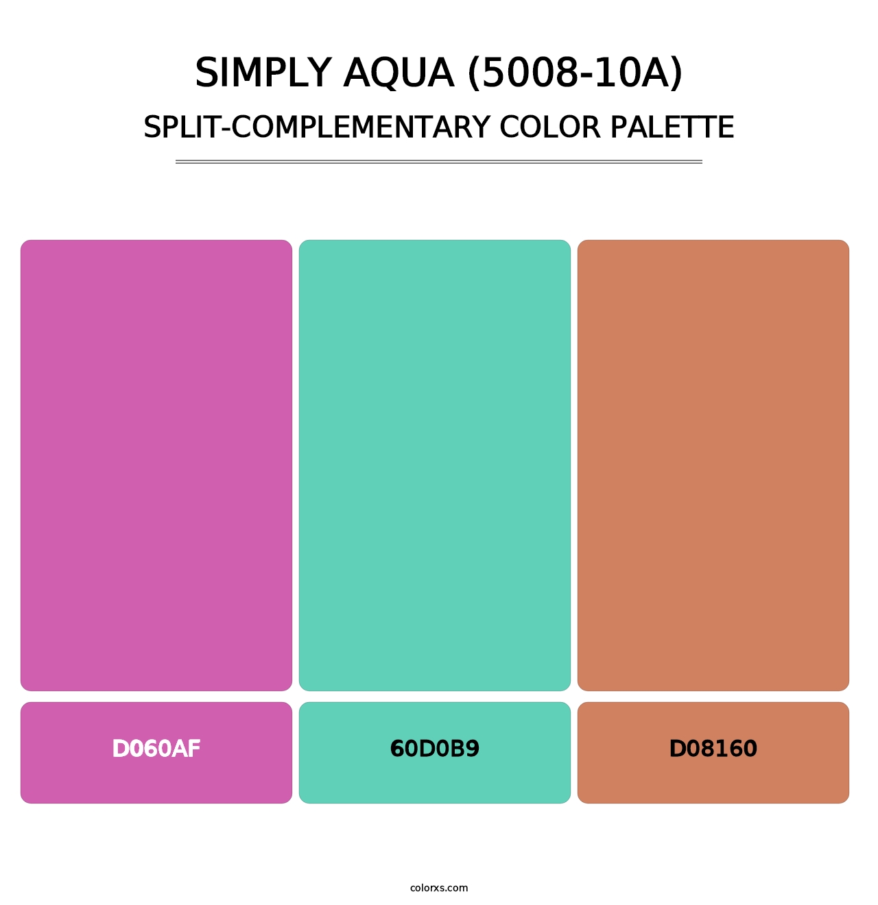 Simply Aqua (5008-10A) - Split-Complementary Color Palette
