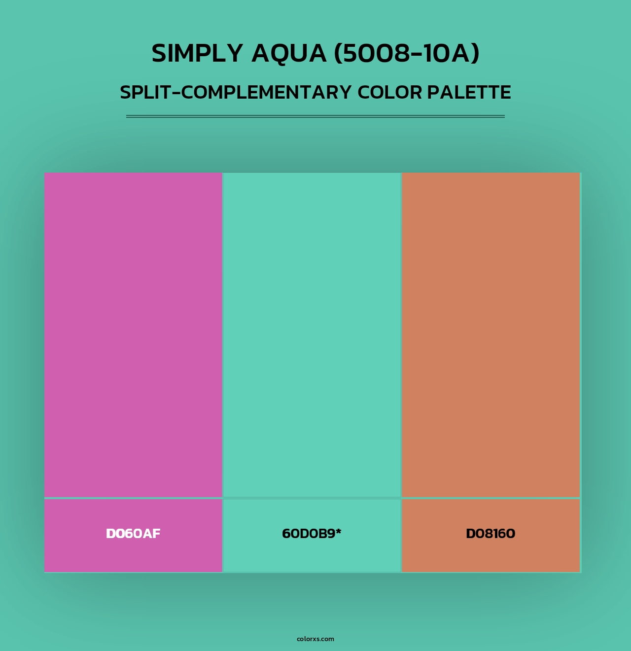 Simply Aqua (5008-10A) - Split-Complementary Color Palette