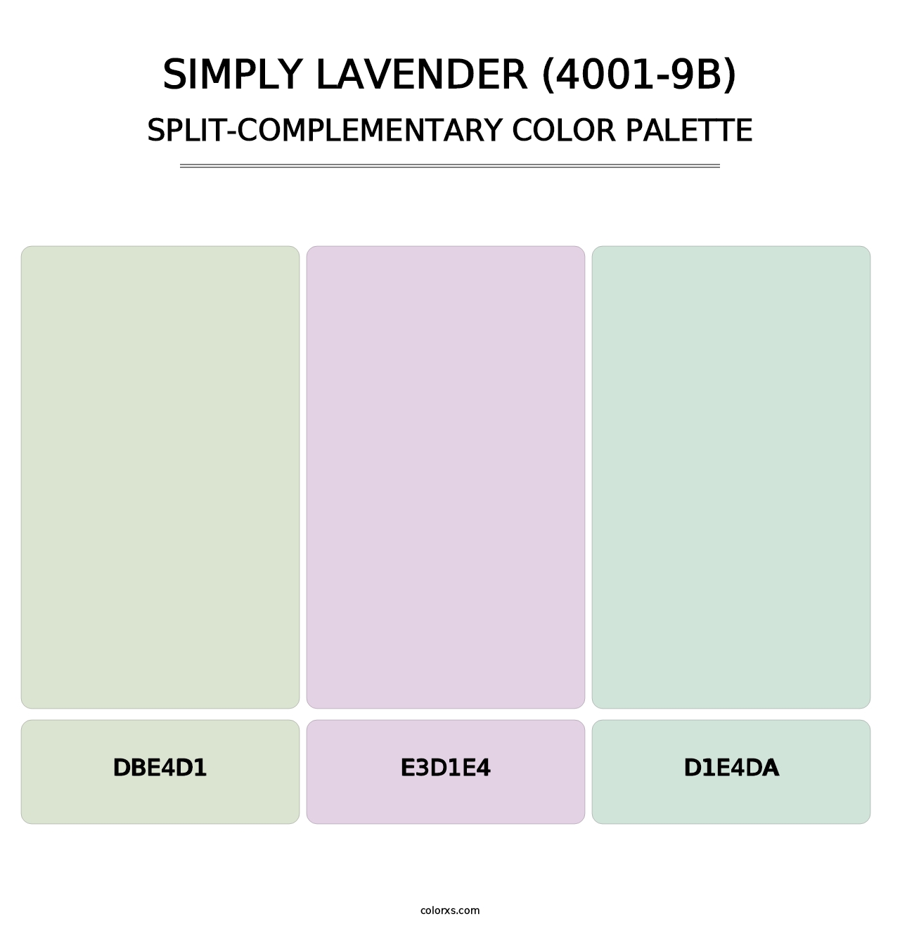 Simply Lavender (4001-9B) - Split-Complementary Color Palette