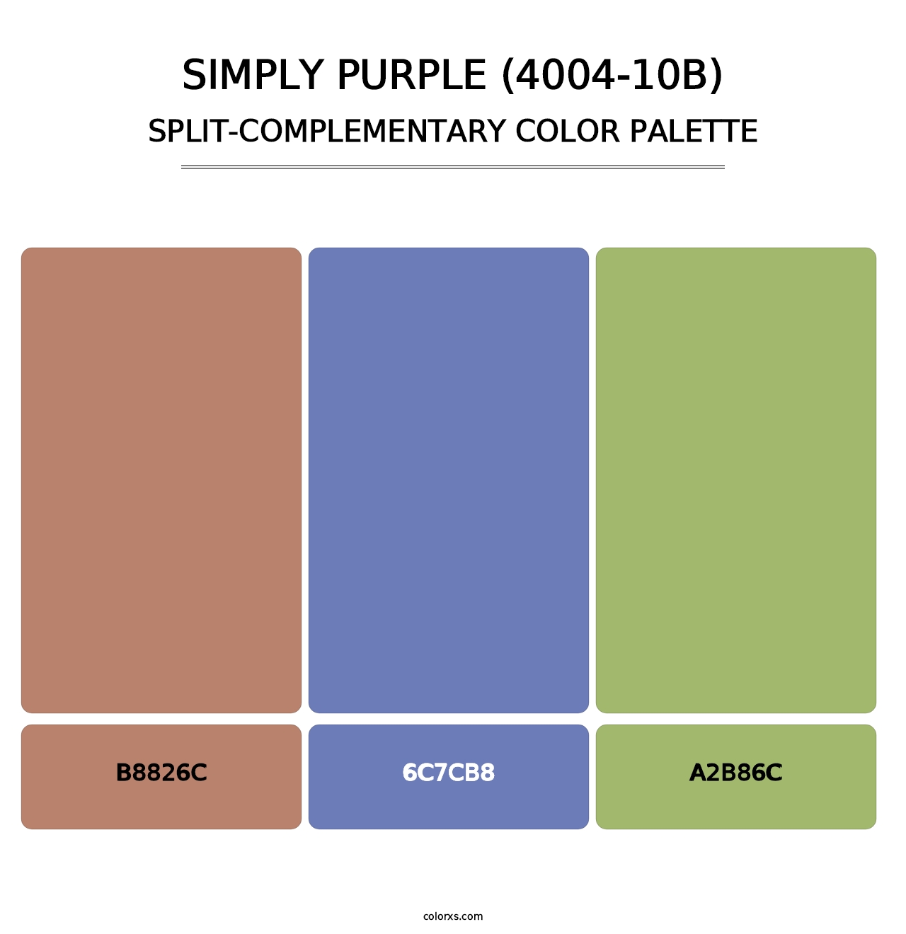 Simply Purple (4004-10B) - Split-Complementary Color Palette