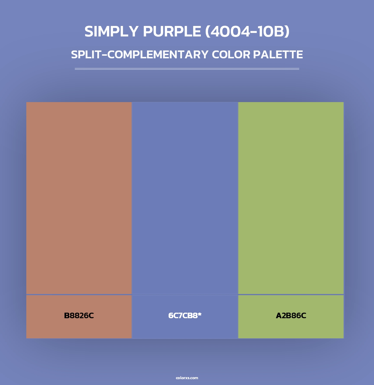 Simply Purple (4004-10B) - Split-Complementary Color Palette