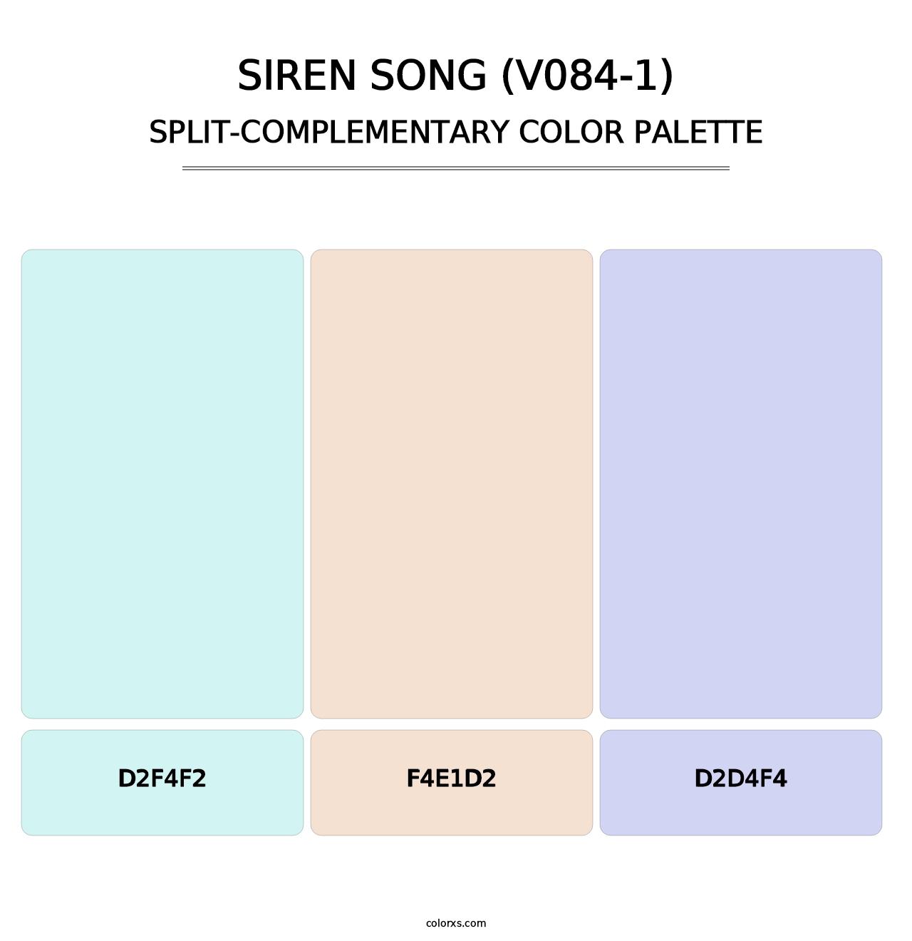 Siren Song (V084-1) - Split-Complementary Color Palette