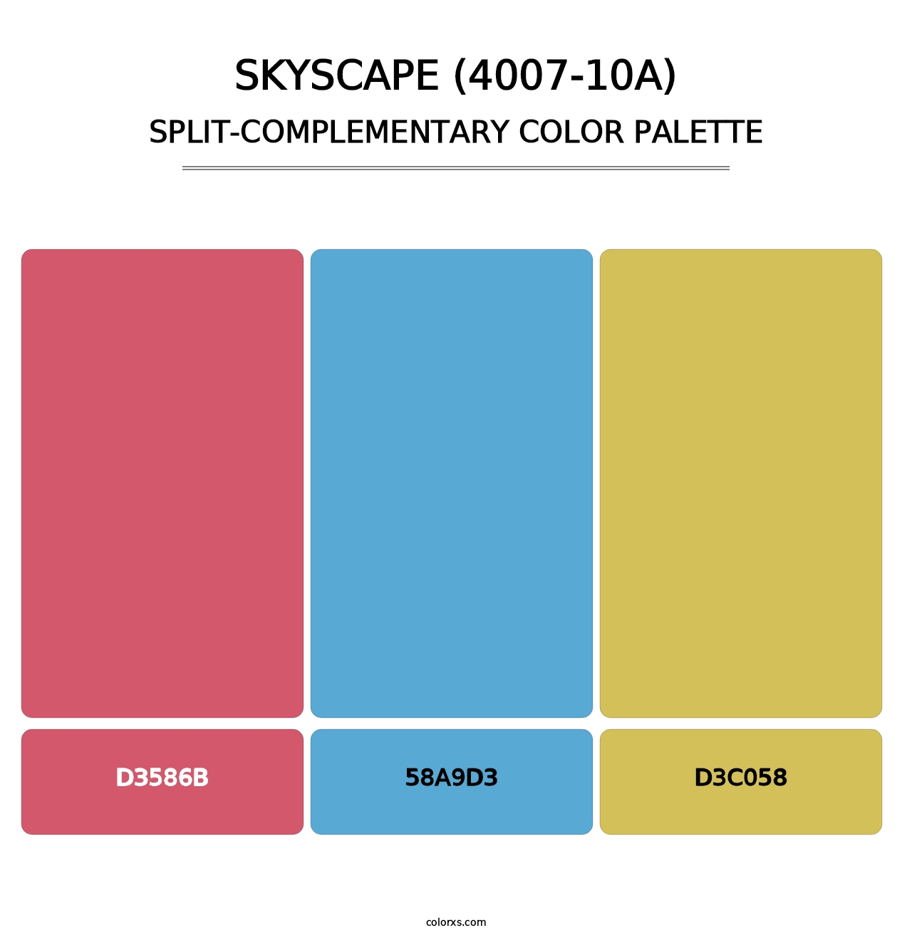 Skyscape (4007-10A) - Split-Complementary Color Palette