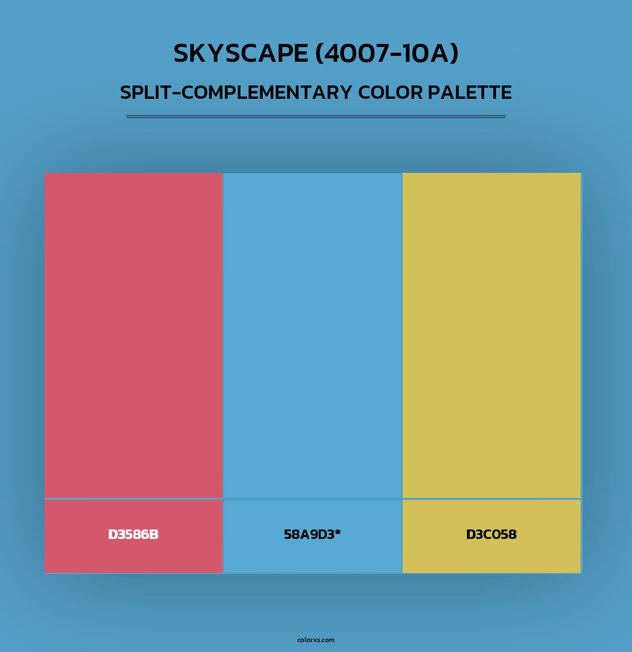 Skyscape (4007-10A) - Split-Complementary Color Palette