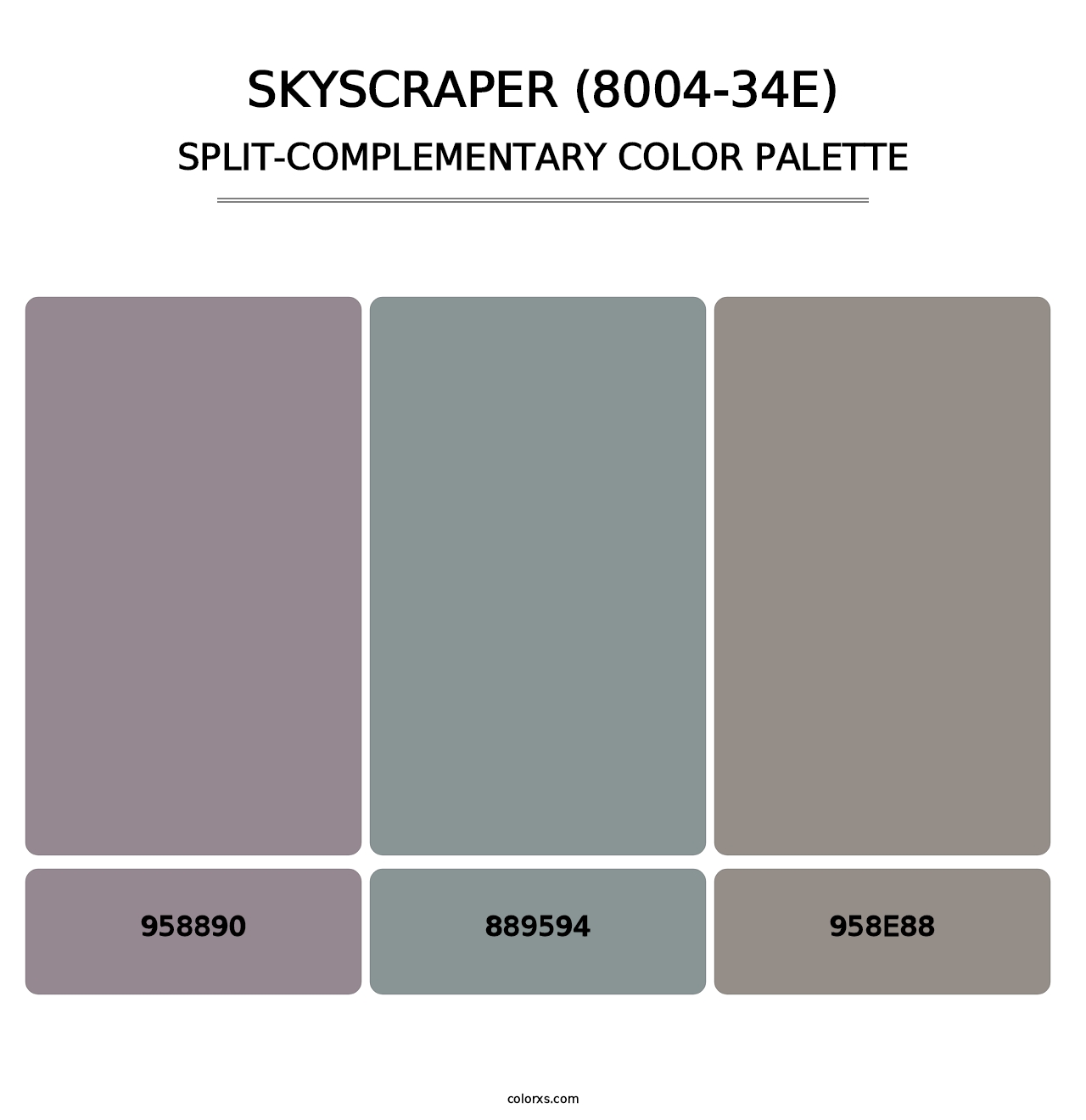 Skyscraper (8004-34E) - Split-Complementary Color Palette