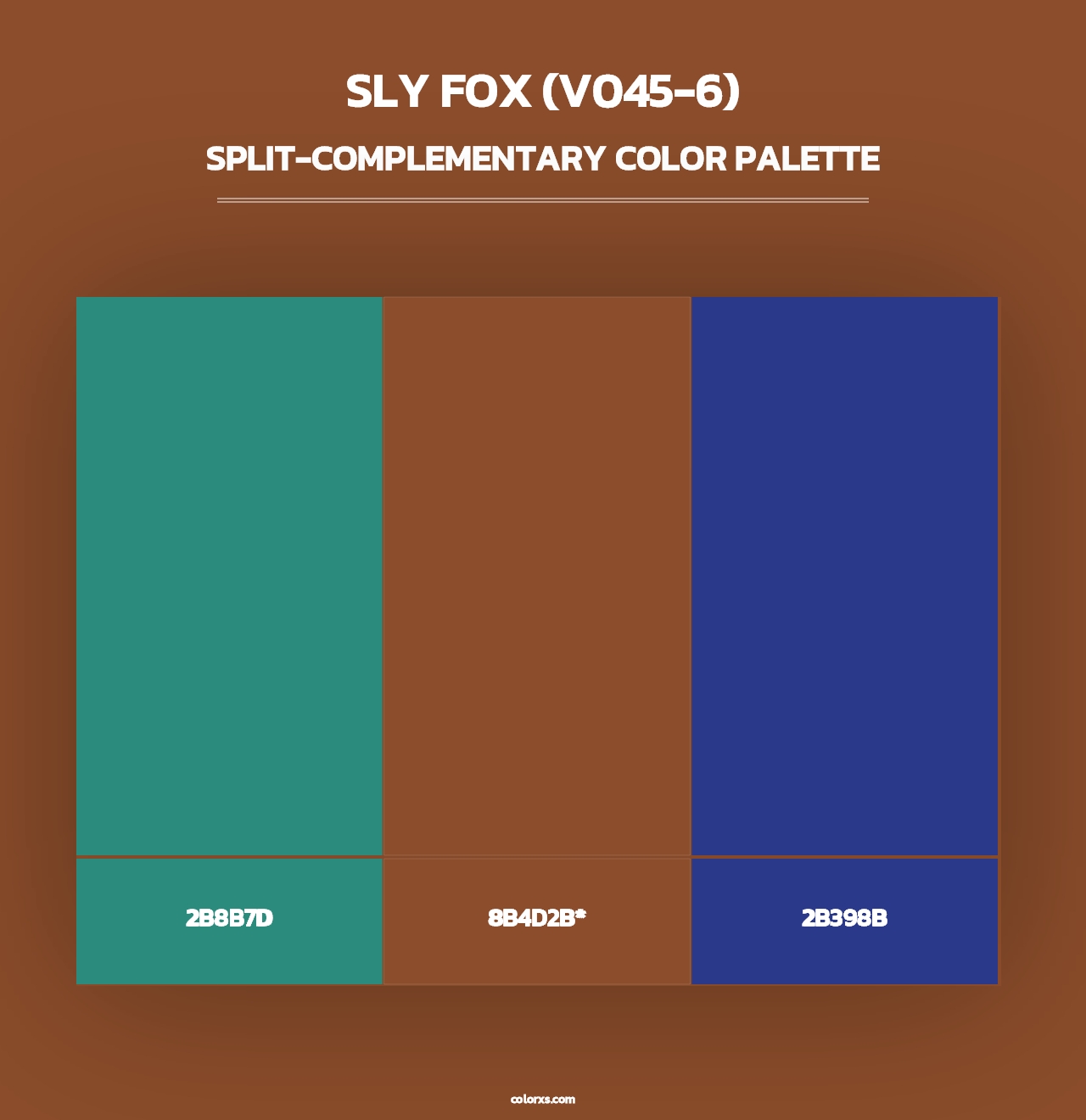 Sly Fox (V045-6) - Split-Complementary Color Palette