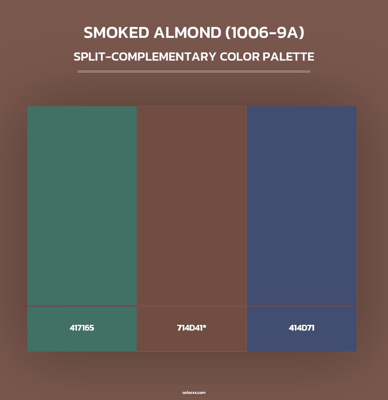 Smoked Almond (1006-9A) - Split-Complementary Color Palette