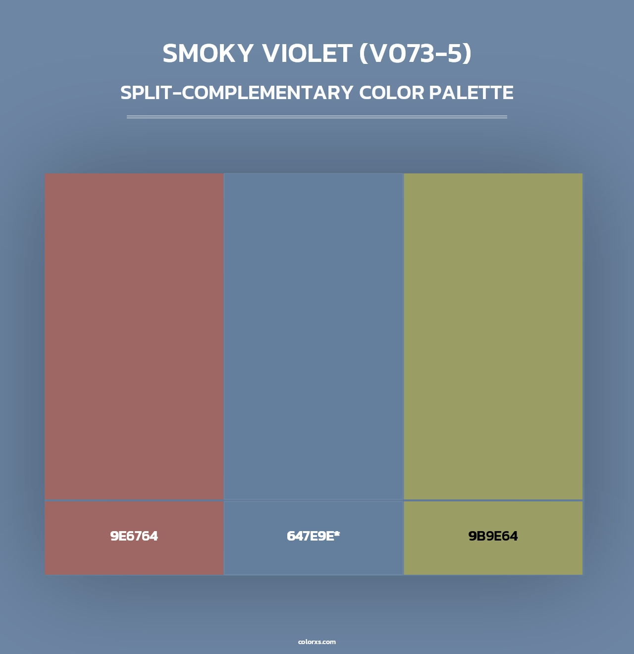 Smoky Violet (V073-5) - Split-Complementary Color Palette