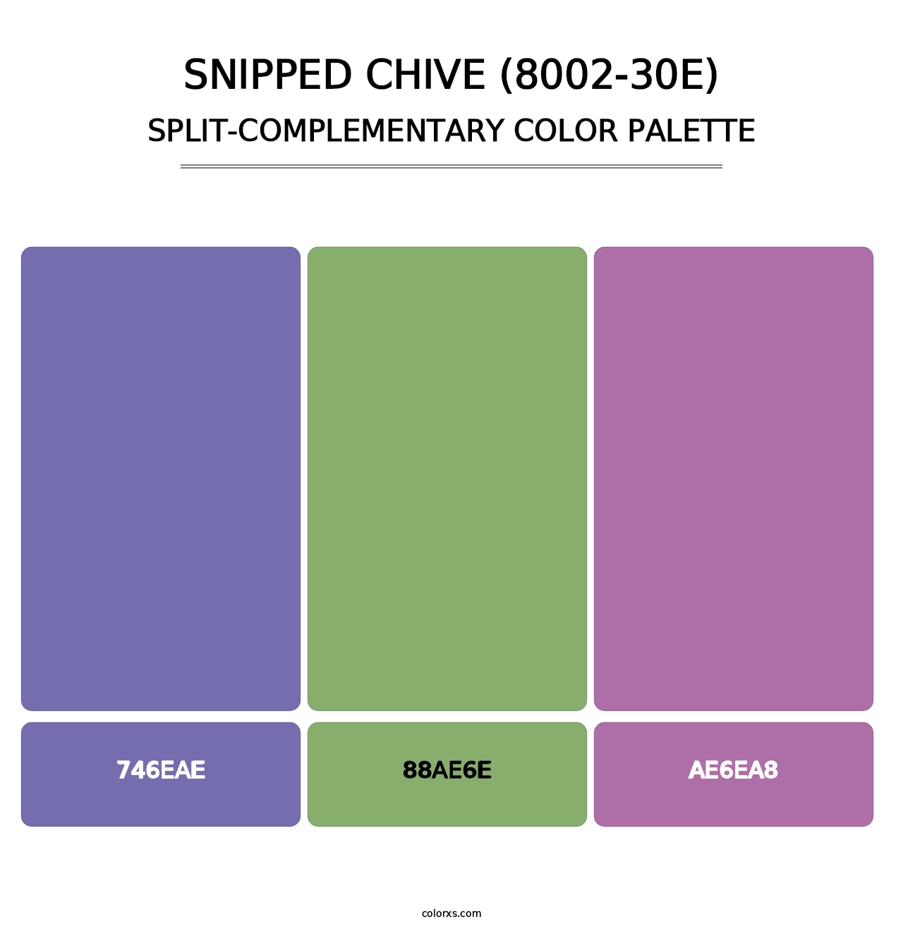 Snipped Chive (8002-30E) - Split-Complementary Color Palette