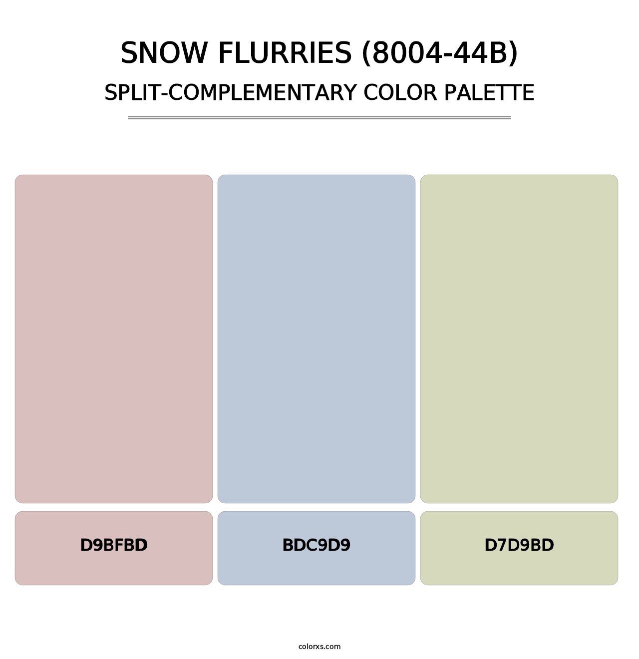 Snow Flurries (8004-44B) - Split-Complementary Color Palette