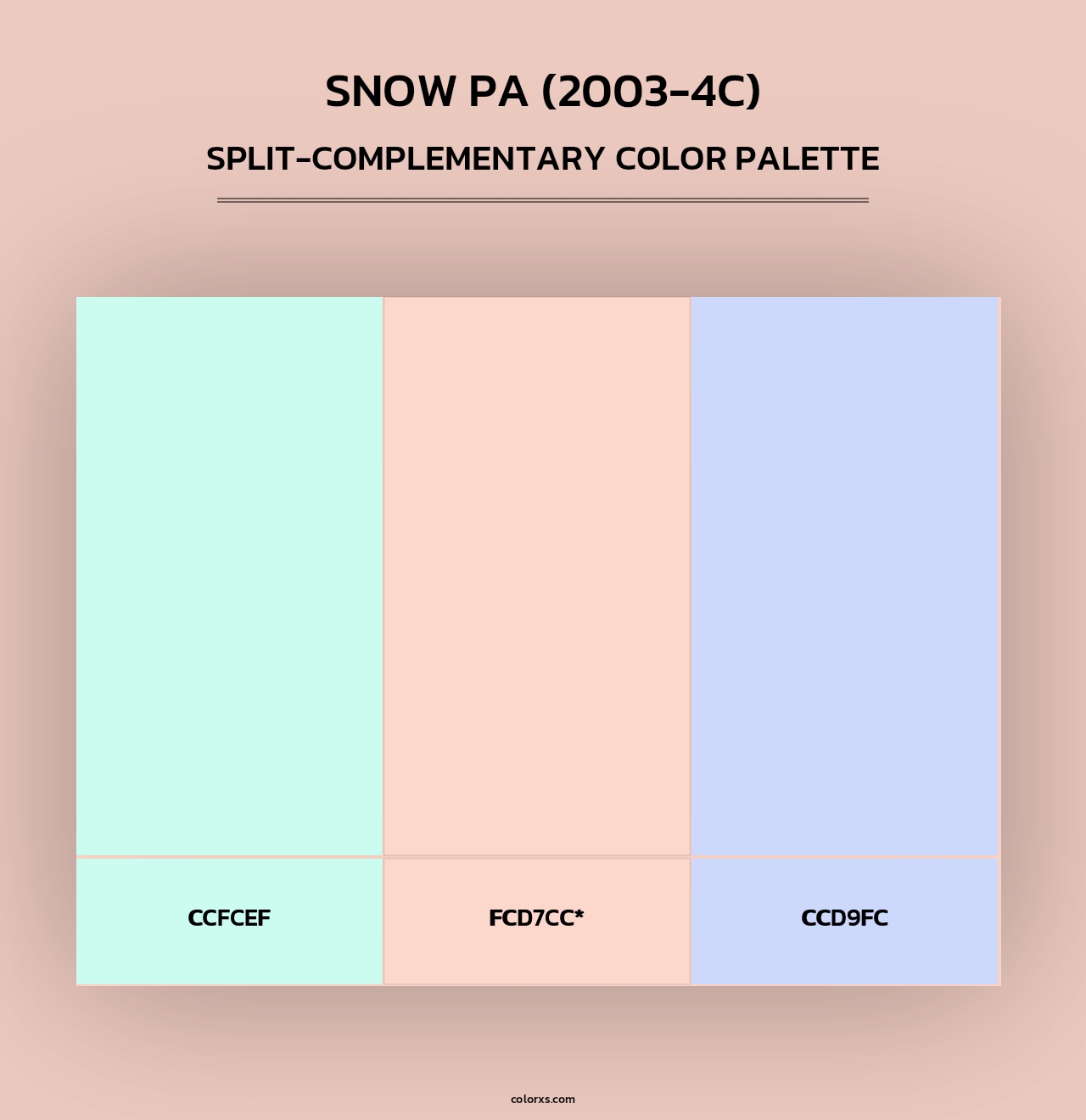 Snow Pa (2003-4C) - Split-Complementary Color Palette