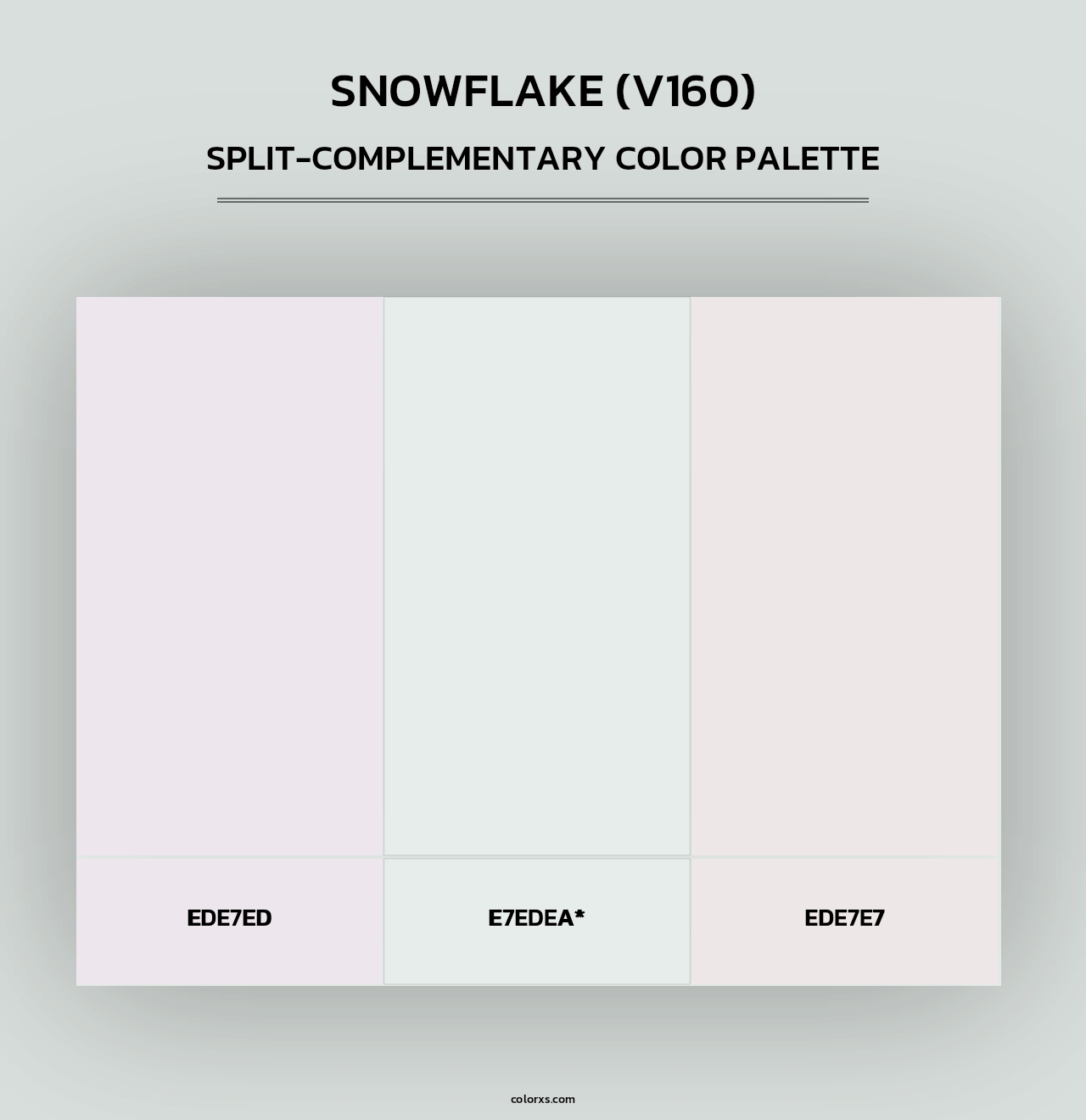 Snowflake (V160) - Split-Complementary Color Palette