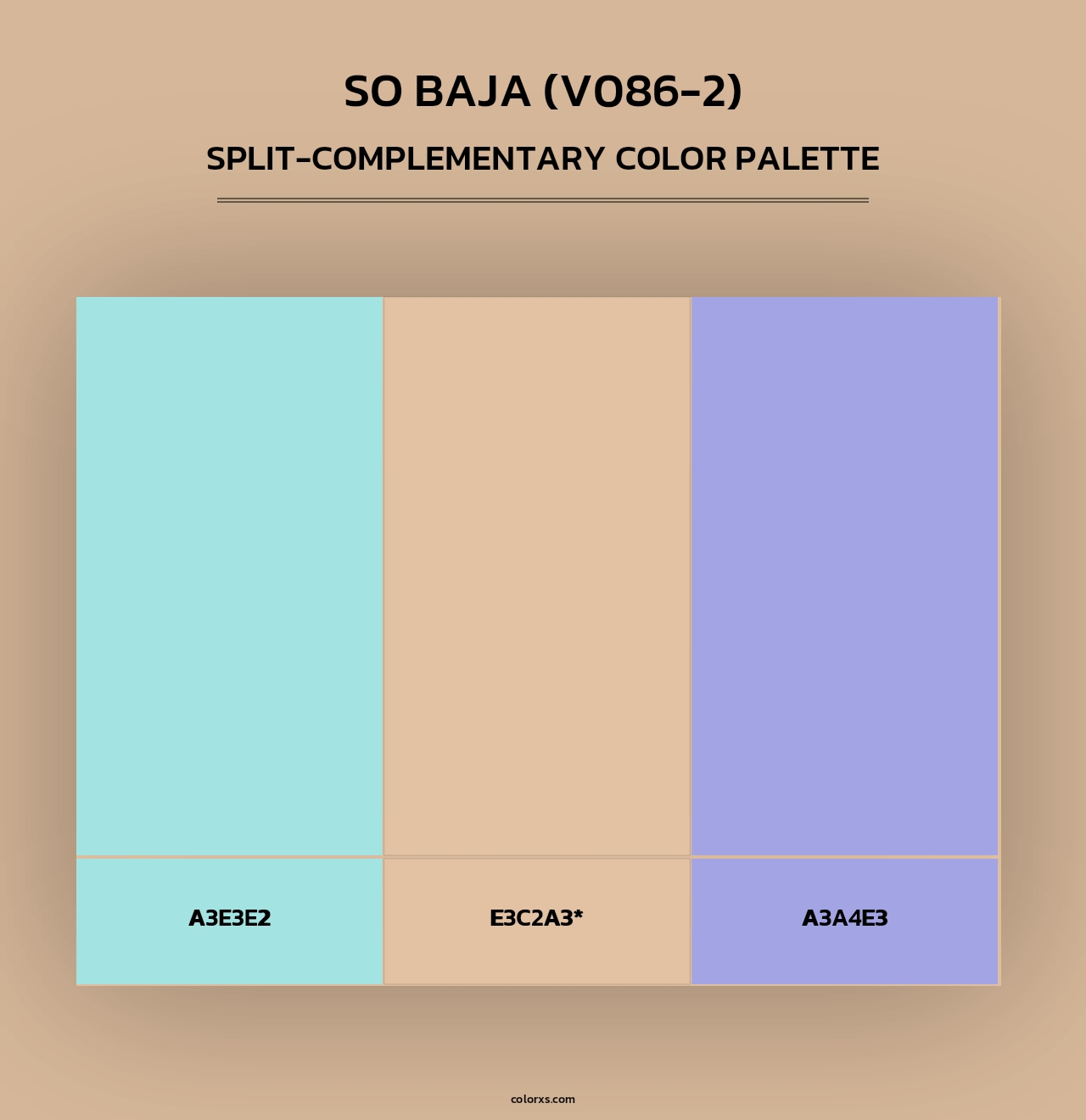 So Baja (V086-2) - Split-Complementary Color Palette