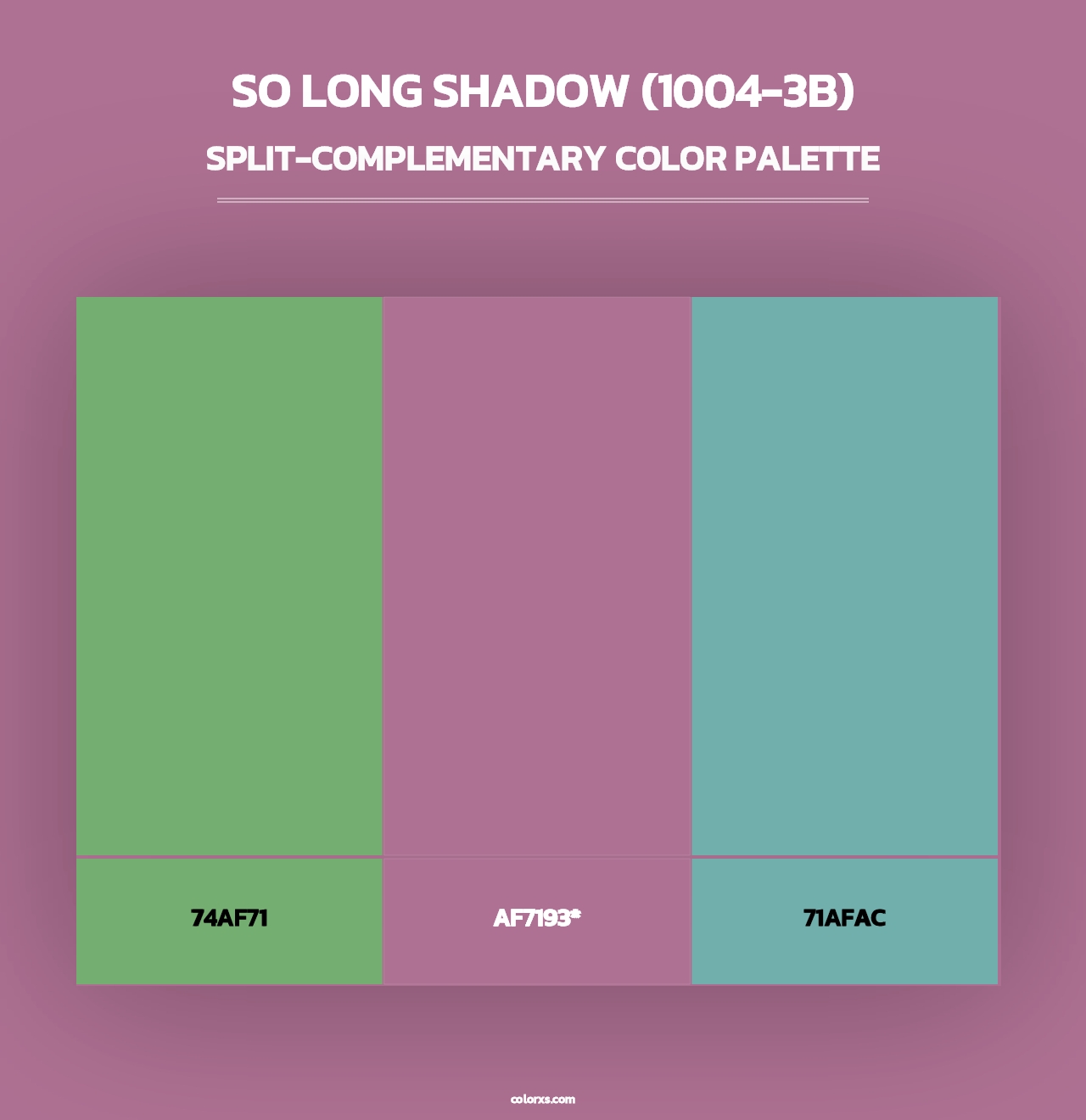 So Long Shadow (1004-3B) - Split-Complementary Color Palette
