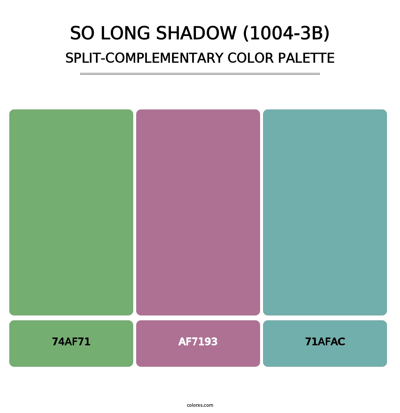 So Long Shadow (1004-3B) - Split-Complementary Color Palette