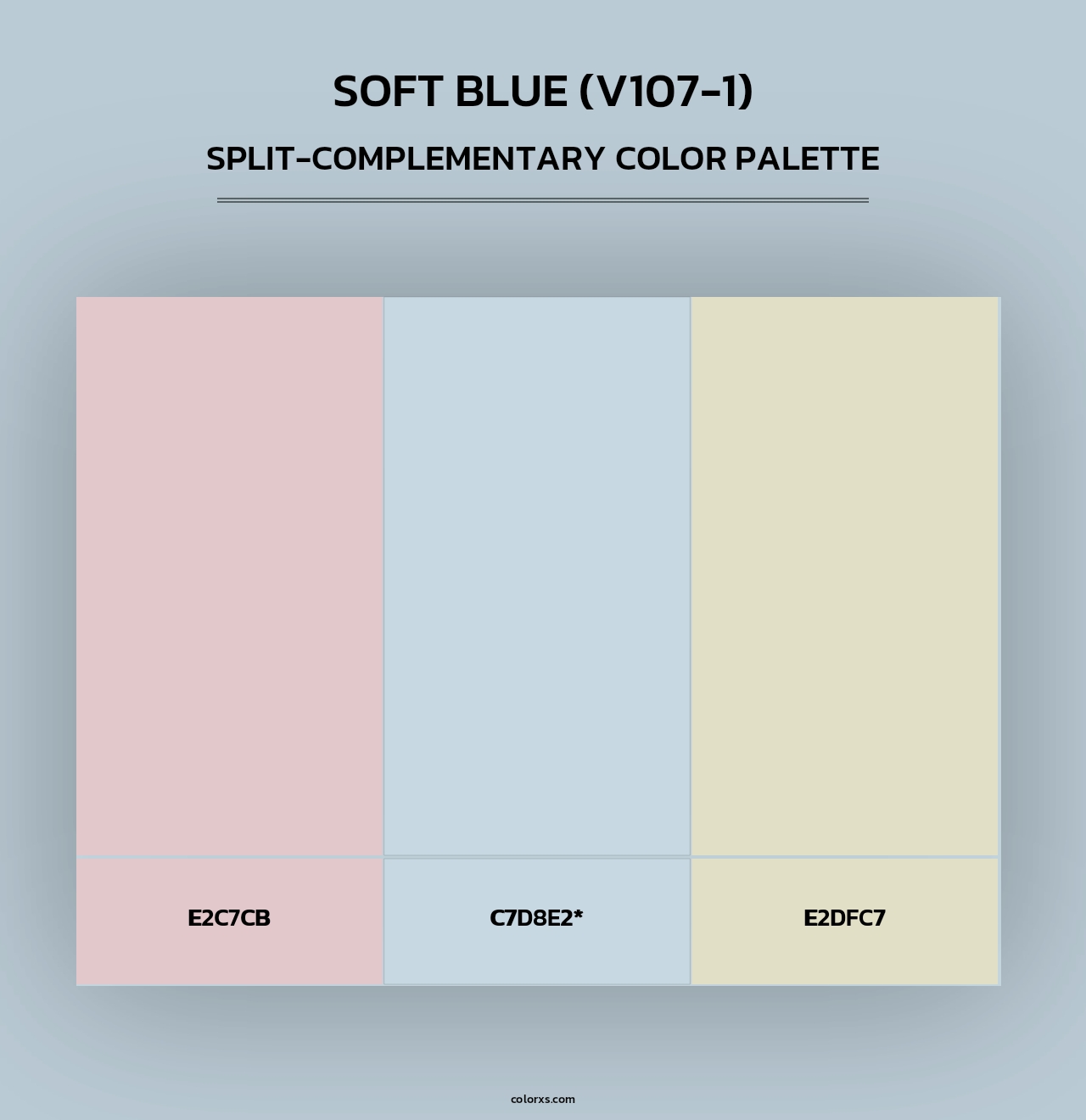 Soft Blue (V107-1) - Split-Complementary Color Palette