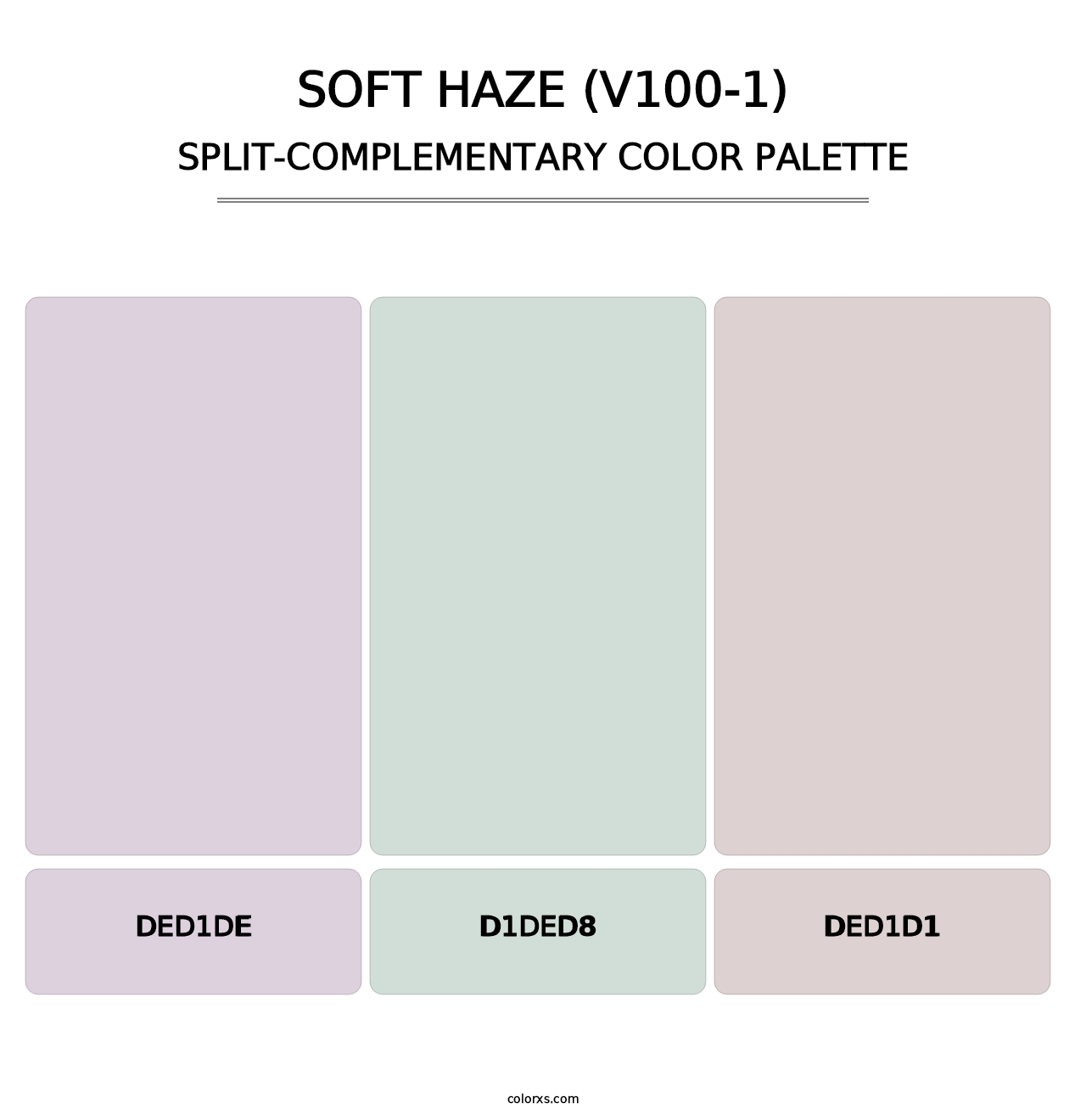 Soft Haze (V100-1) - Split-Complementary Color Palette