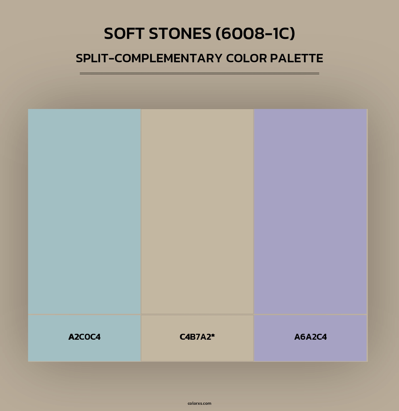 Soft Stones (6008-1C) - Split-Complementary Color Palette