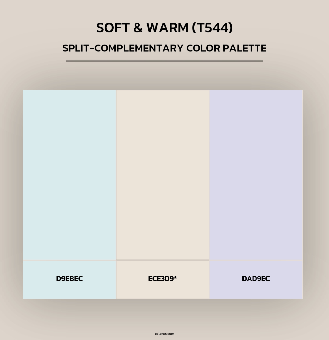 Soft & Warm (T544) - Split-Complementary Color Palette