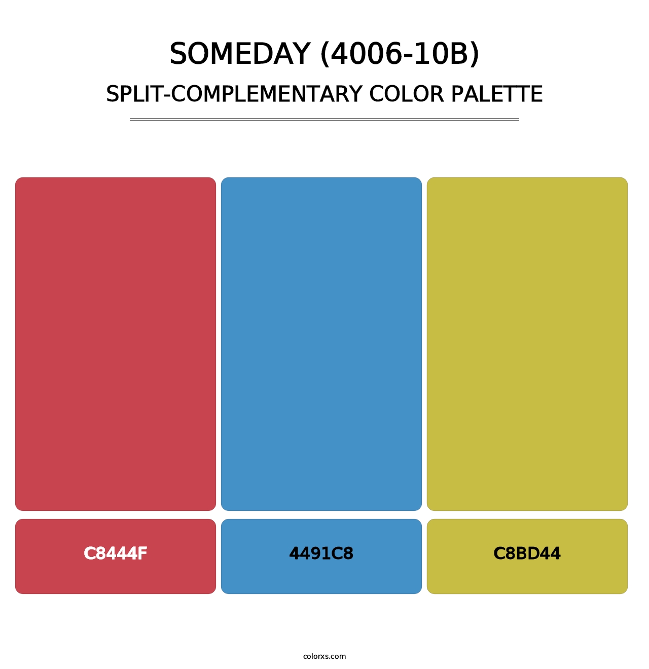 Someday (4006-10B) - Split-Complementary Color Palette