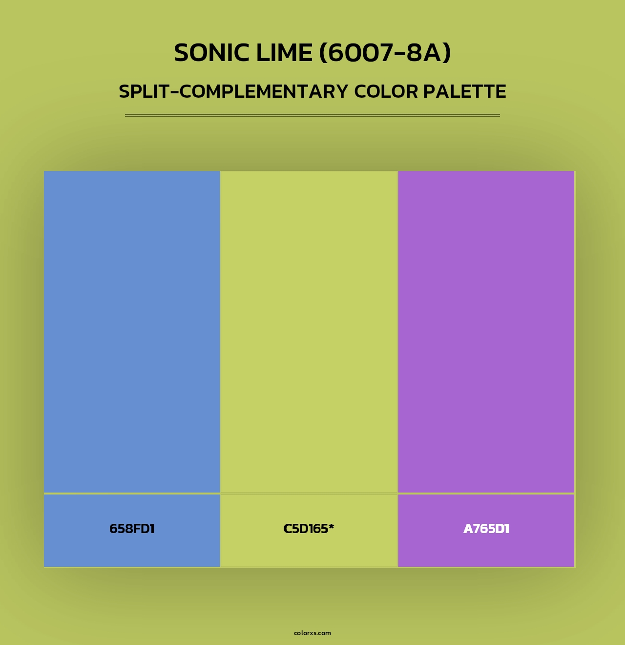 Sonic Lime (6007-8A) - Split-Complementary Color Palette