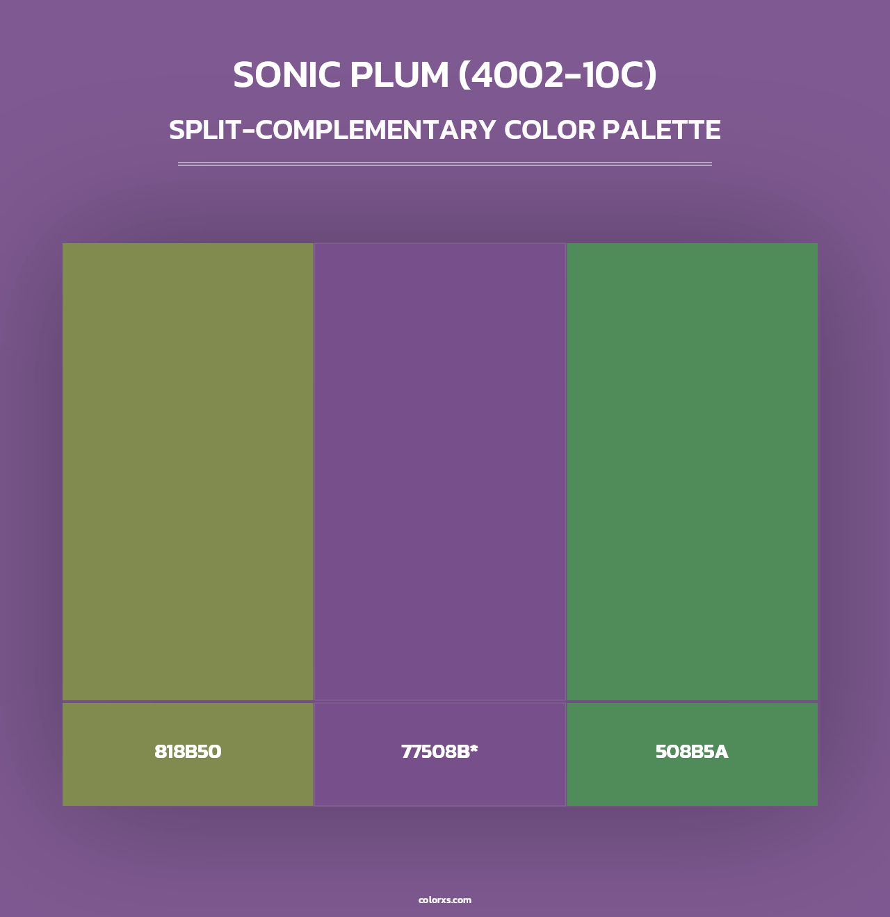 Sonic Plum (4002-10C) - Split-Complementary Color Palette