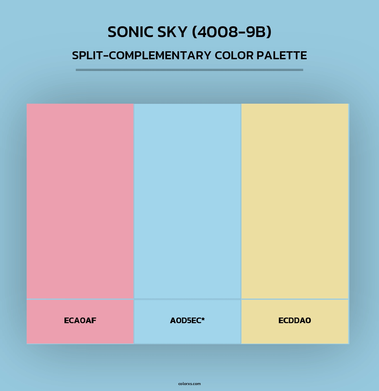 Sonic Sky (4008-9B) - Split-Complementary Color Palette
