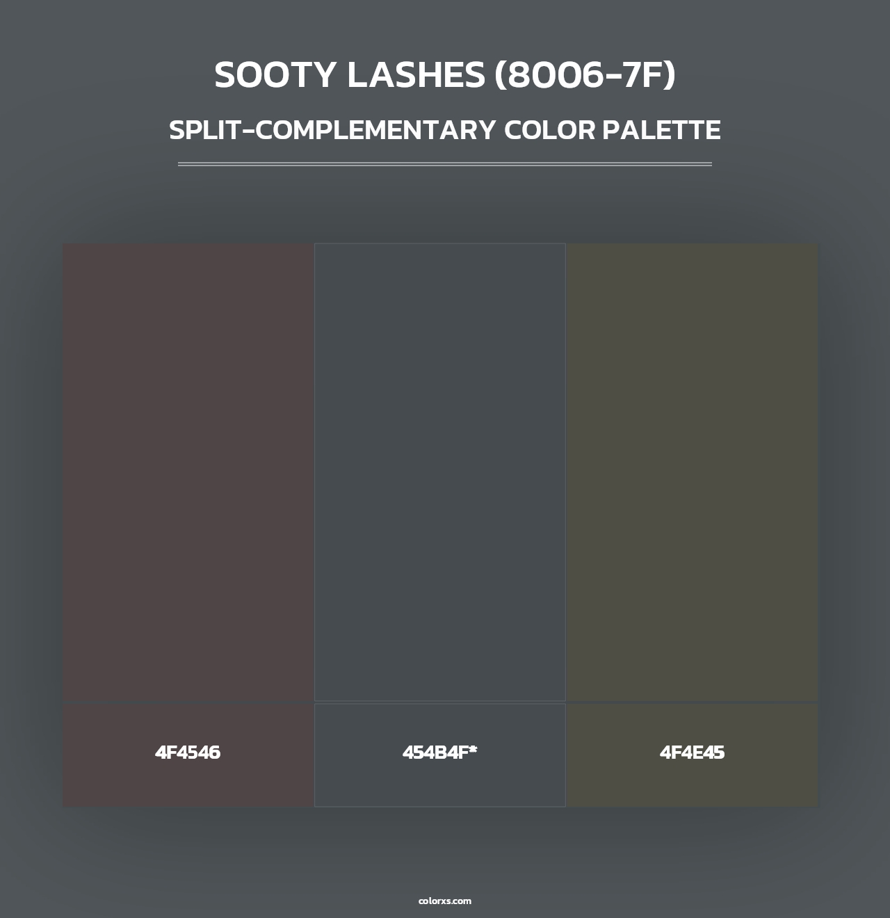 Sooty Lashes (8006-7F) - Split-Complementary Color Palette