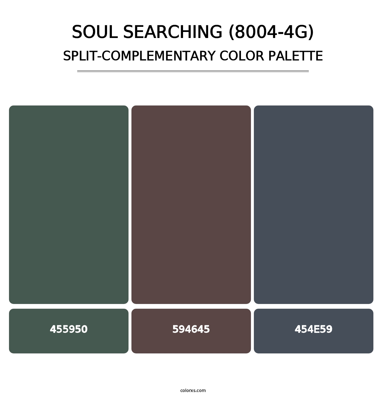 Soul Searching (8004-4G) - Split-Complementary Color Palette