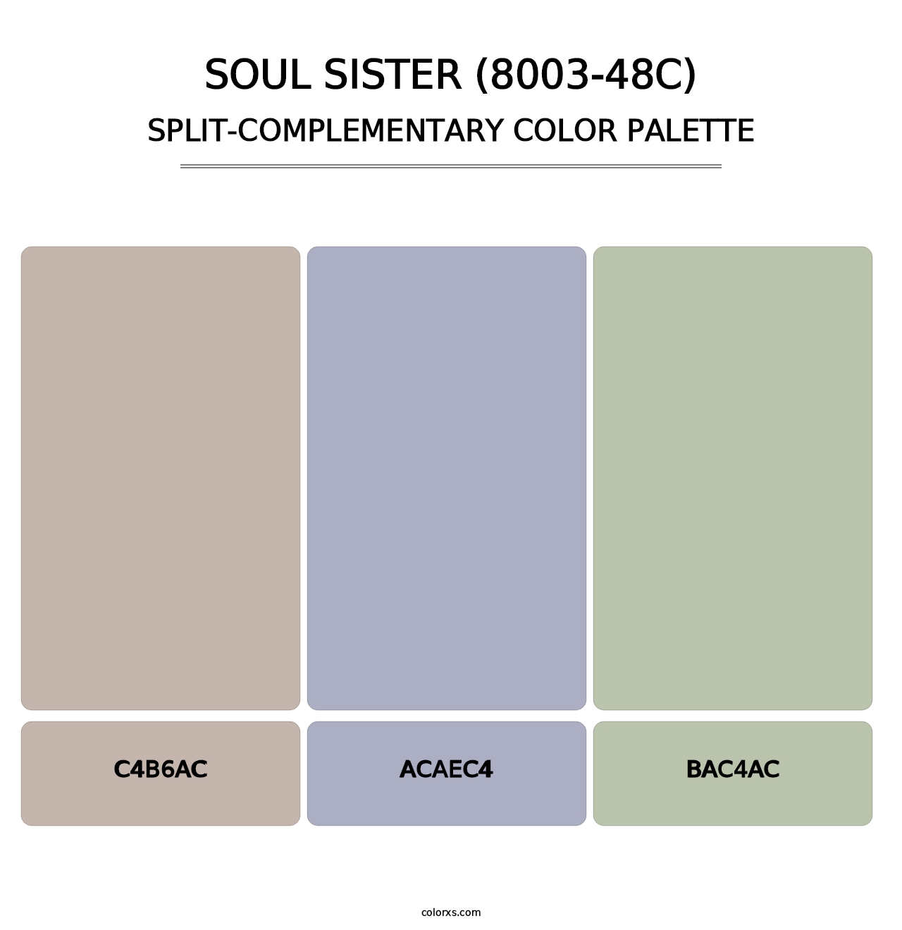 Soul Sister (8003-48C) - Split-Complementary Color Palette
