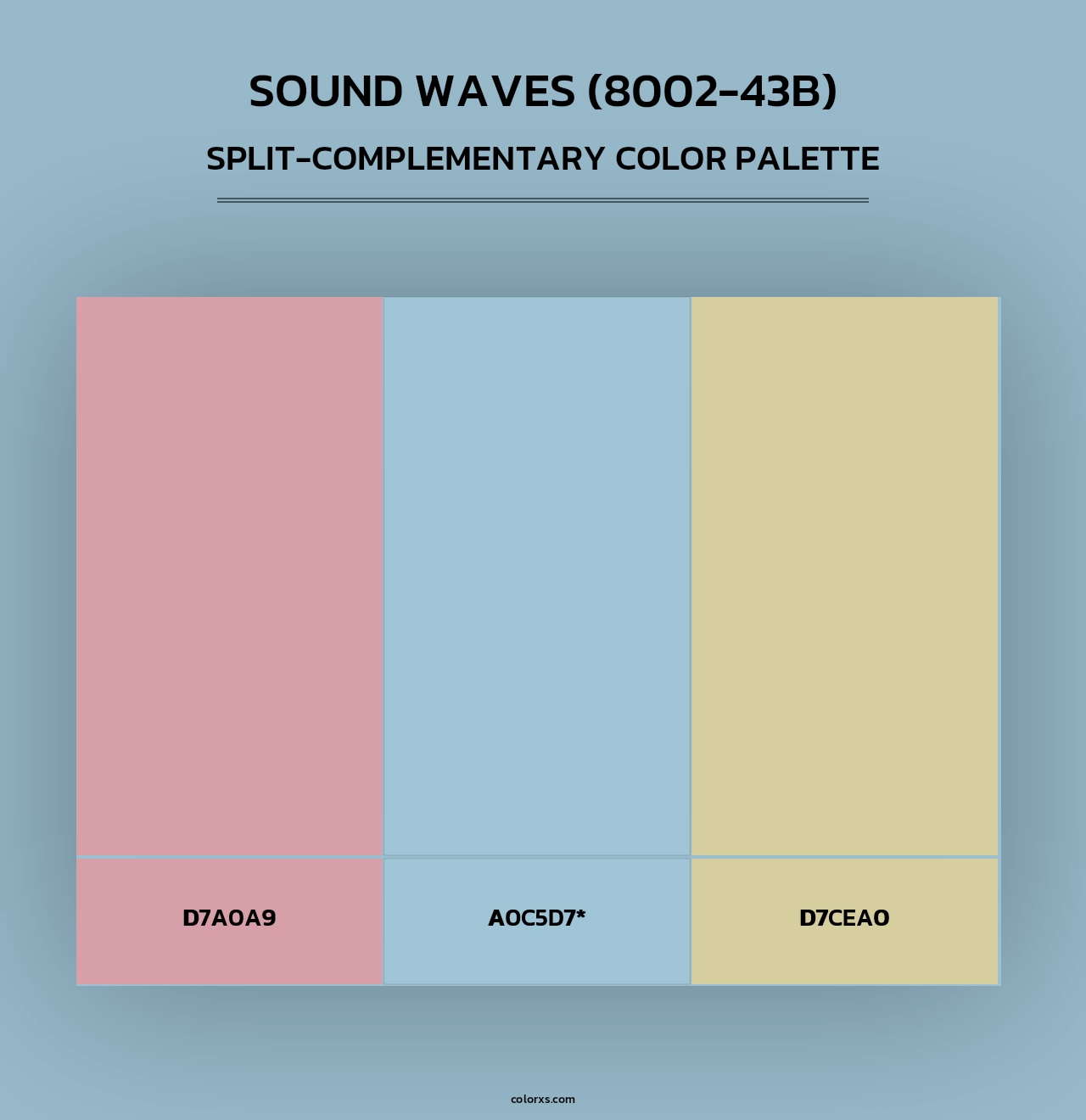 Sound Waves (8002-43B) - Split-Complementary Color Palette