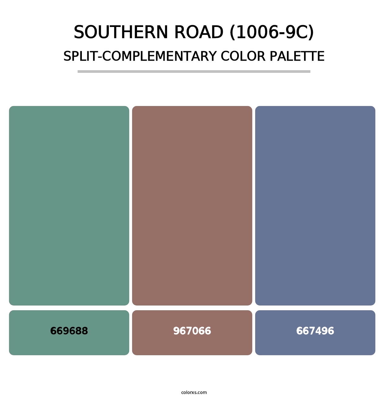Southern Road (1006-9C) - Split-Complementary Color Palette