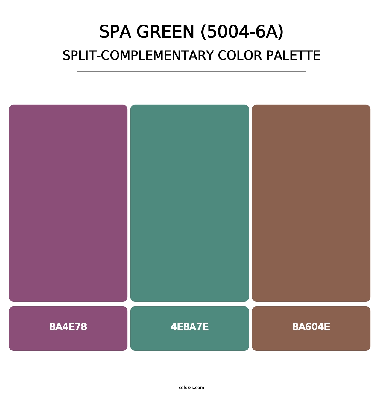 Spa Green (5004-6A) - Split-Complementary Color Palette