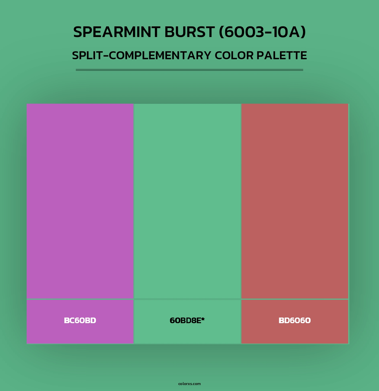 Spearmint Burst (6003-10A) - Split-Complementary Color Palette