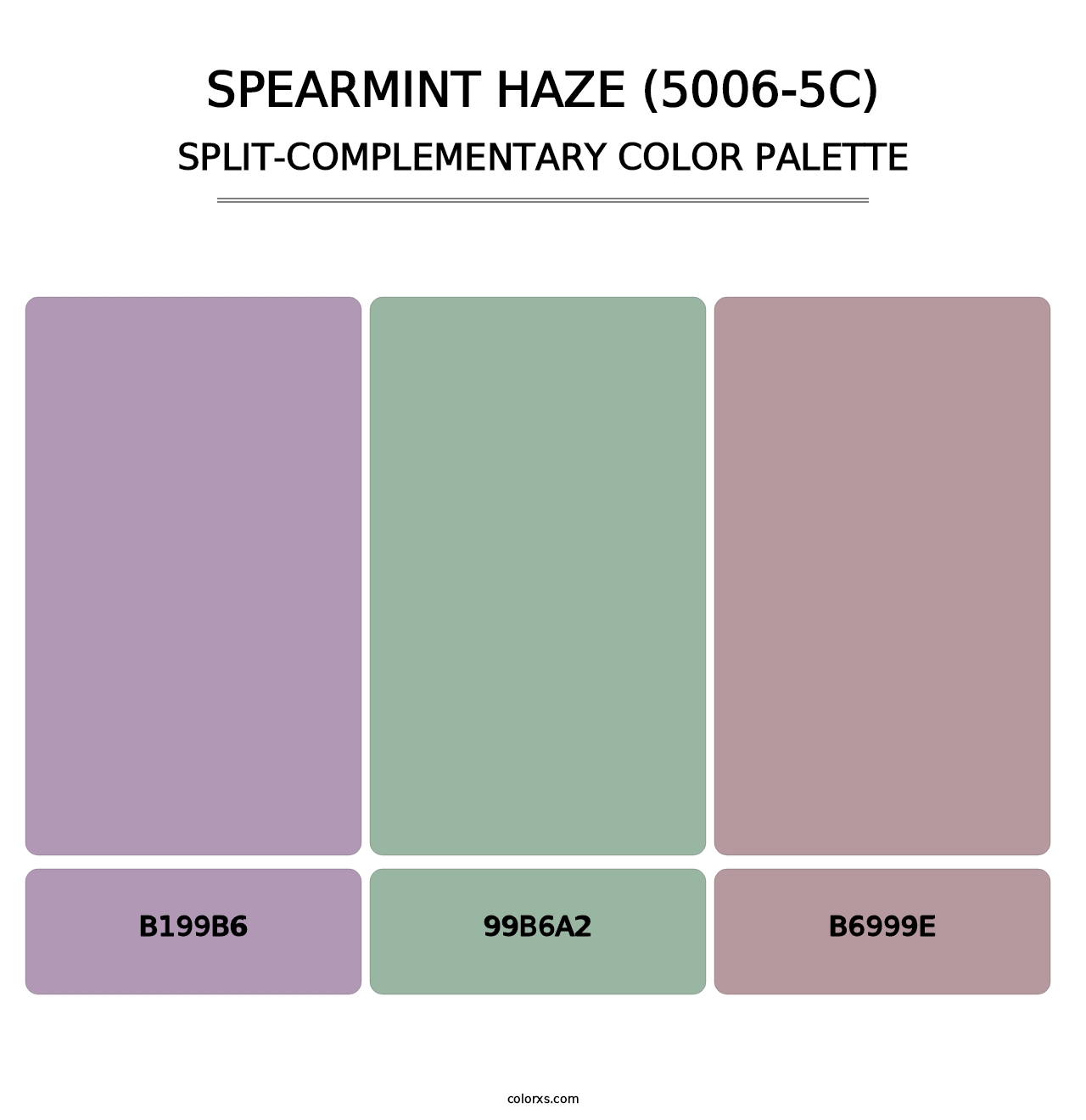 Spearmint Haze (5006-5C) - Split-Complementary Color Palette